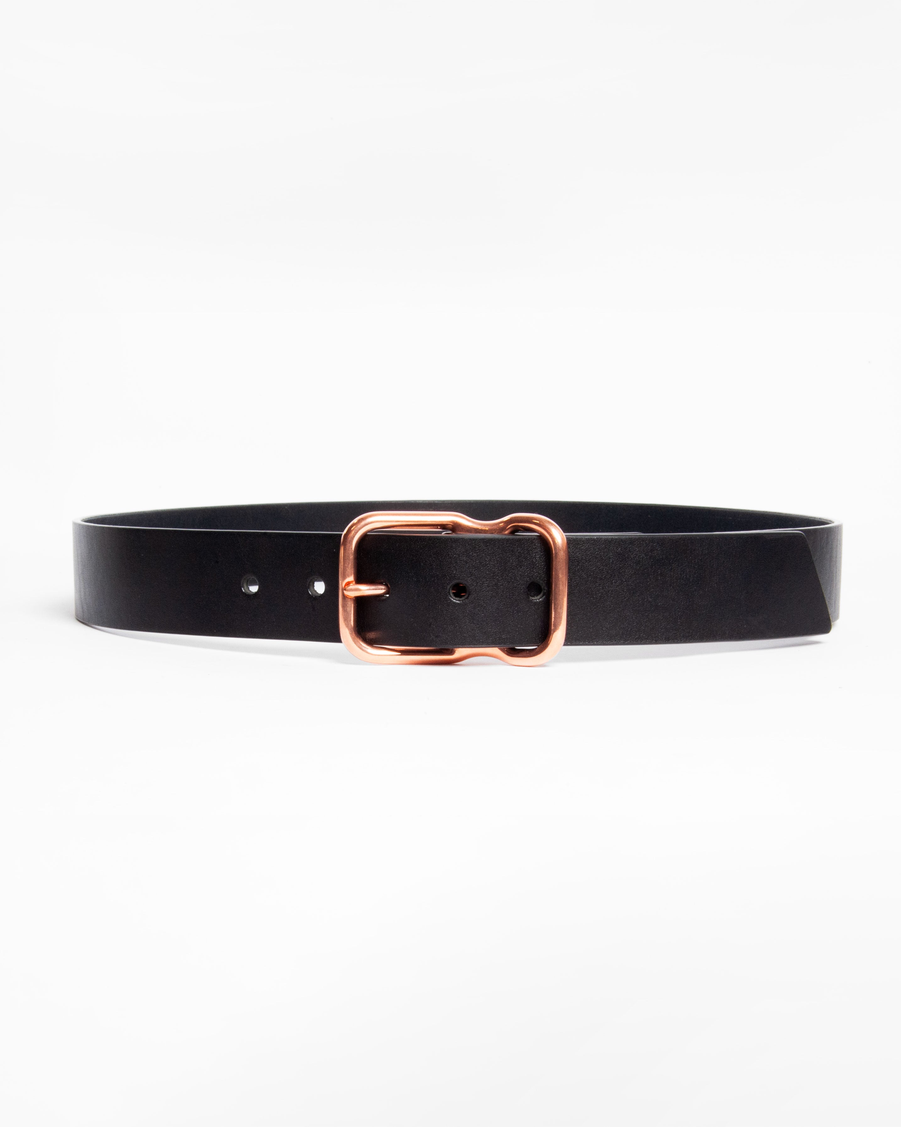 112 Signature Leather Belt - Black - Copper