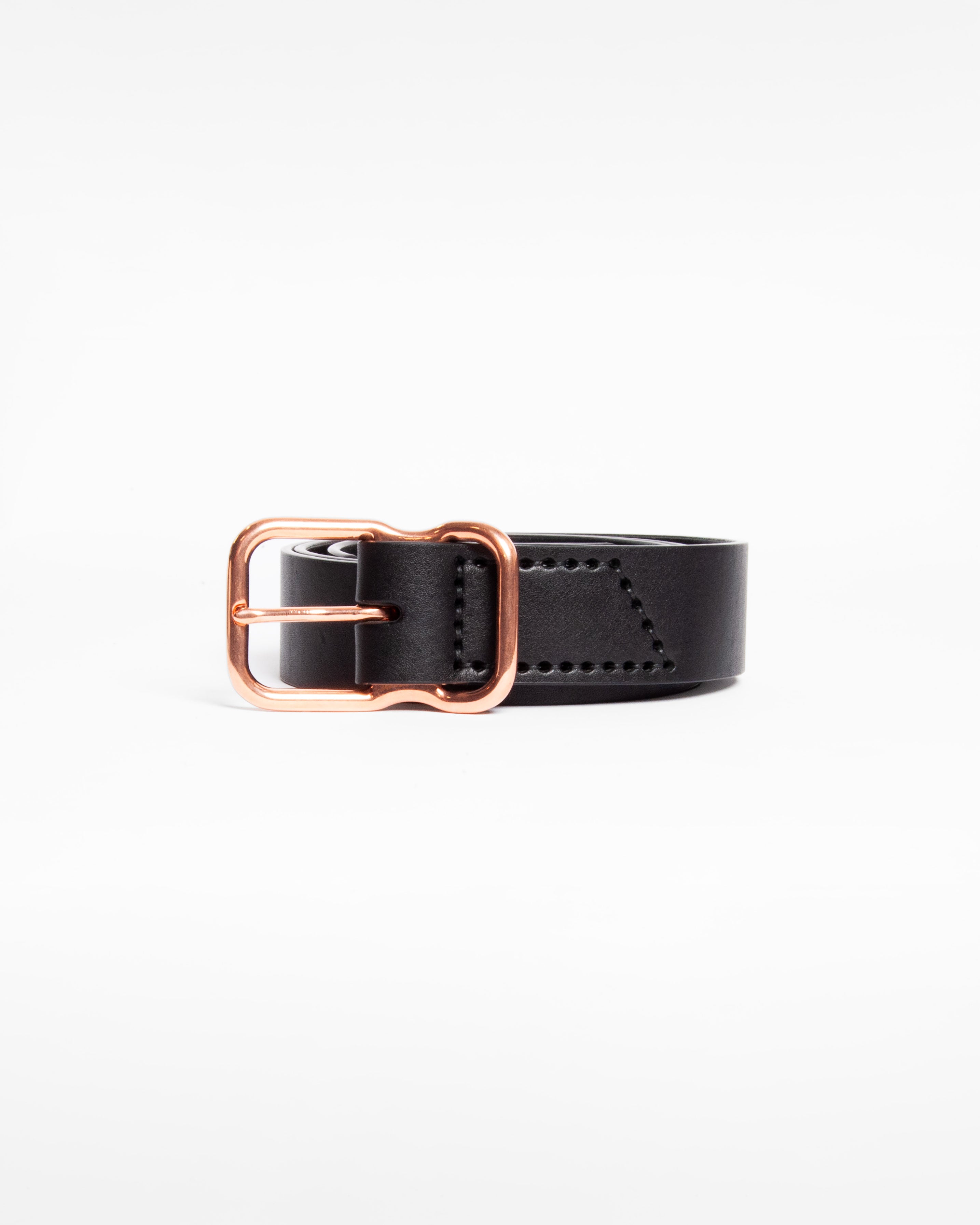 112 Signature Leather Belt - Black - Copper