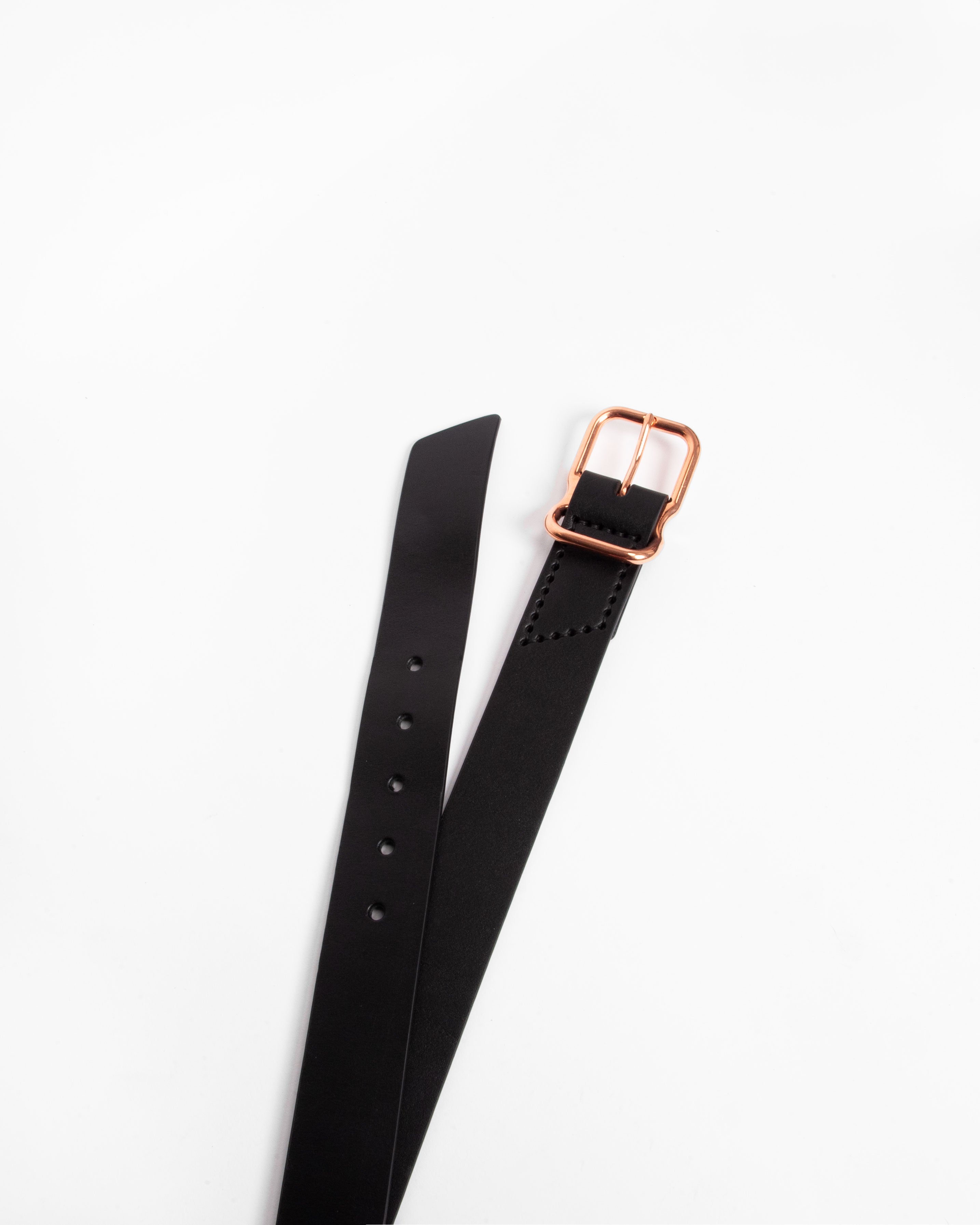 112 Signature Leather Belt - Black - Copper