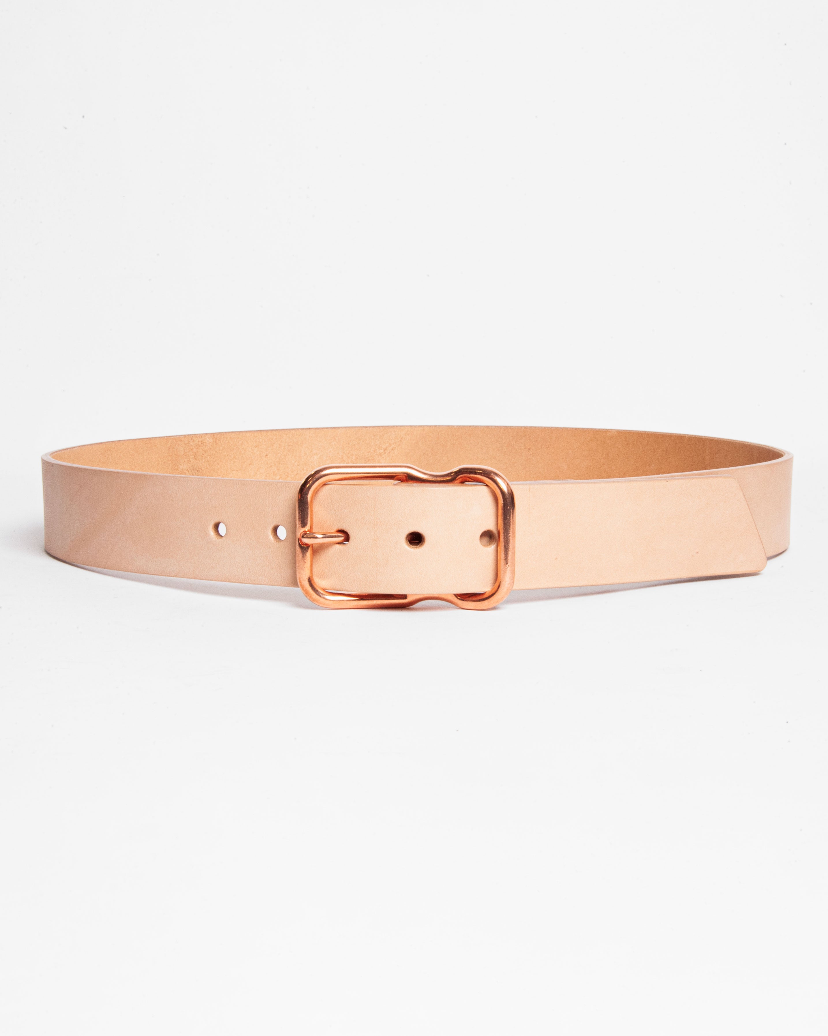 112 Signature Leather Belt - Natural Veg Tan - Copper