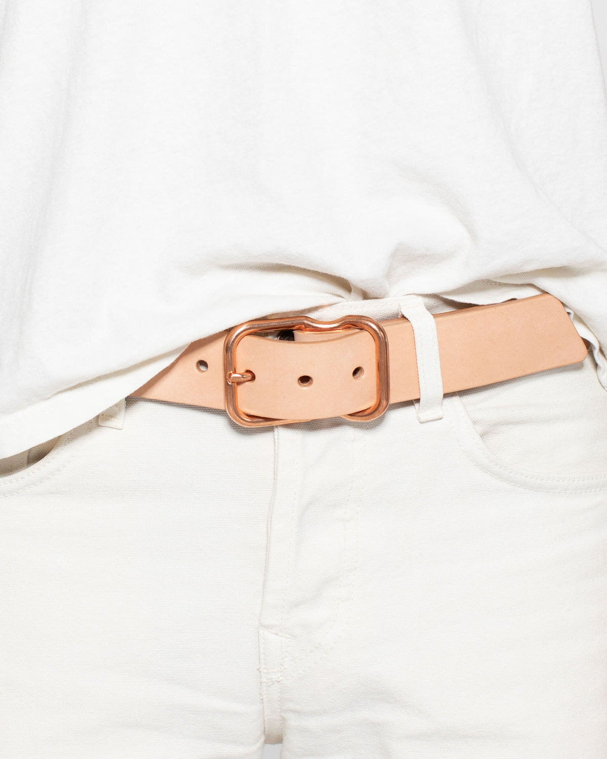 112 Signature Leather Belt - Natural Veg Tan - Copper display picture 1