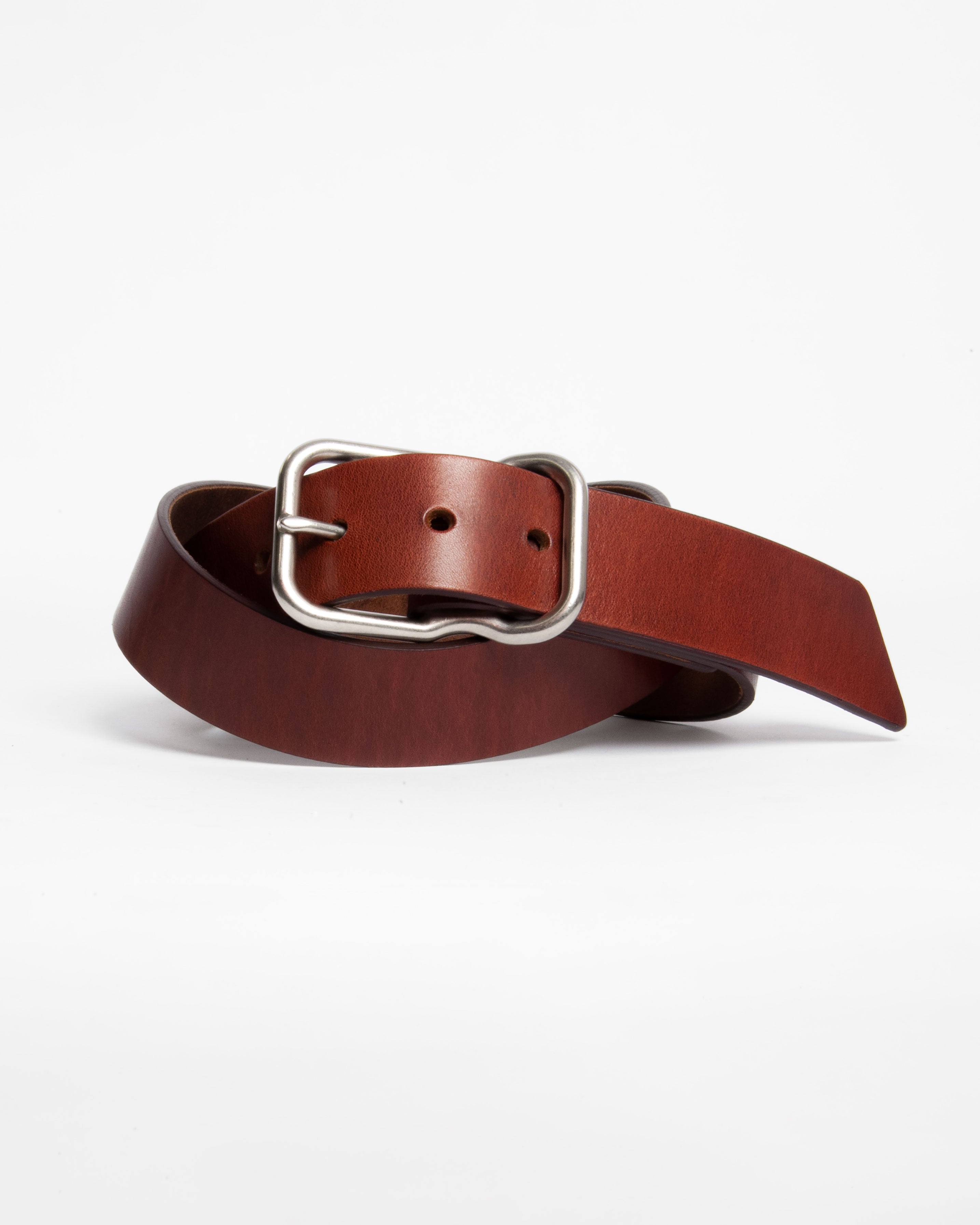 112 Signature Leather Belt - Chestnut - Nickel