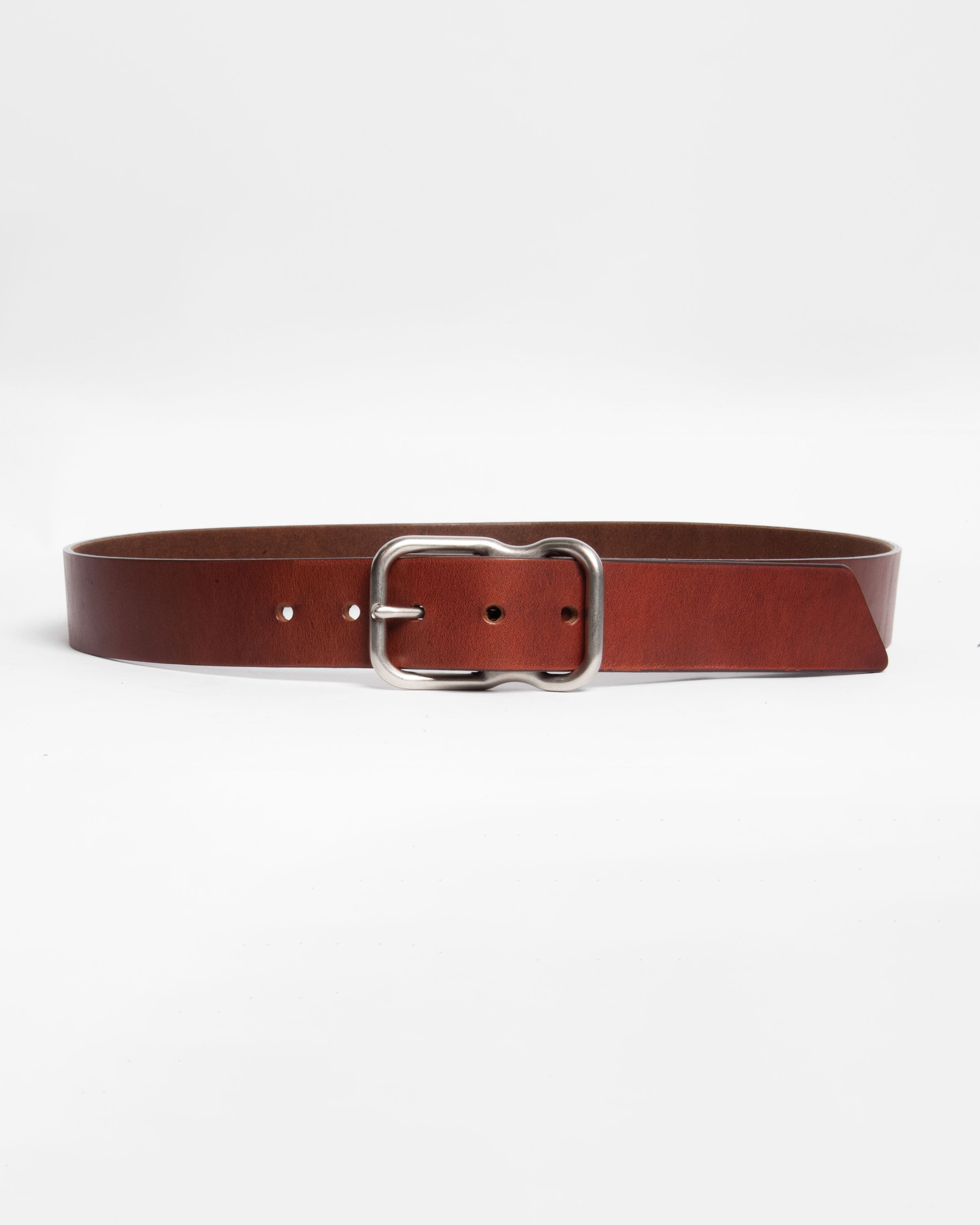 112 Signature Leather Belt - Chestnut - Nickel