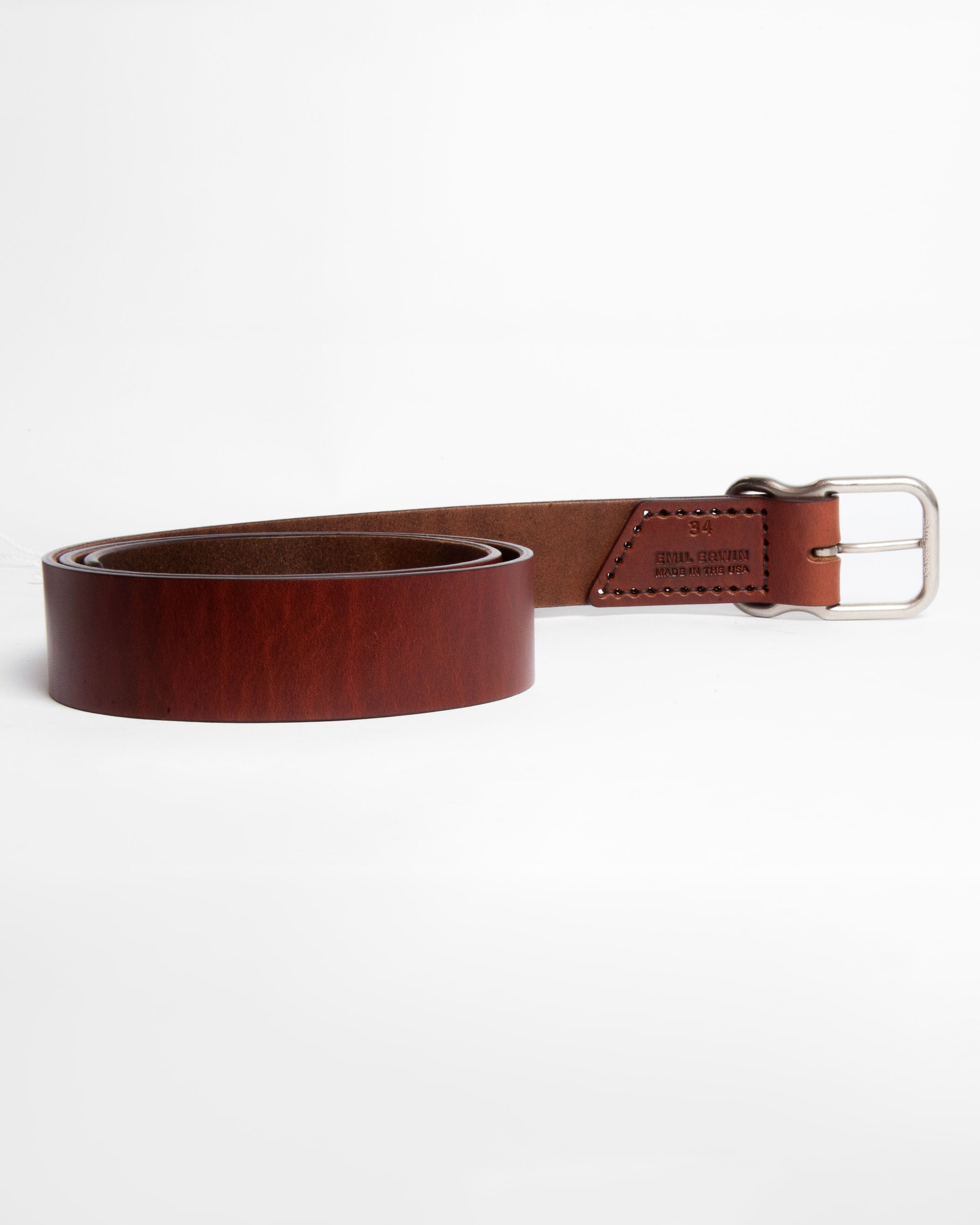 112 Signature Leather Belt - Chestnut - Nickel