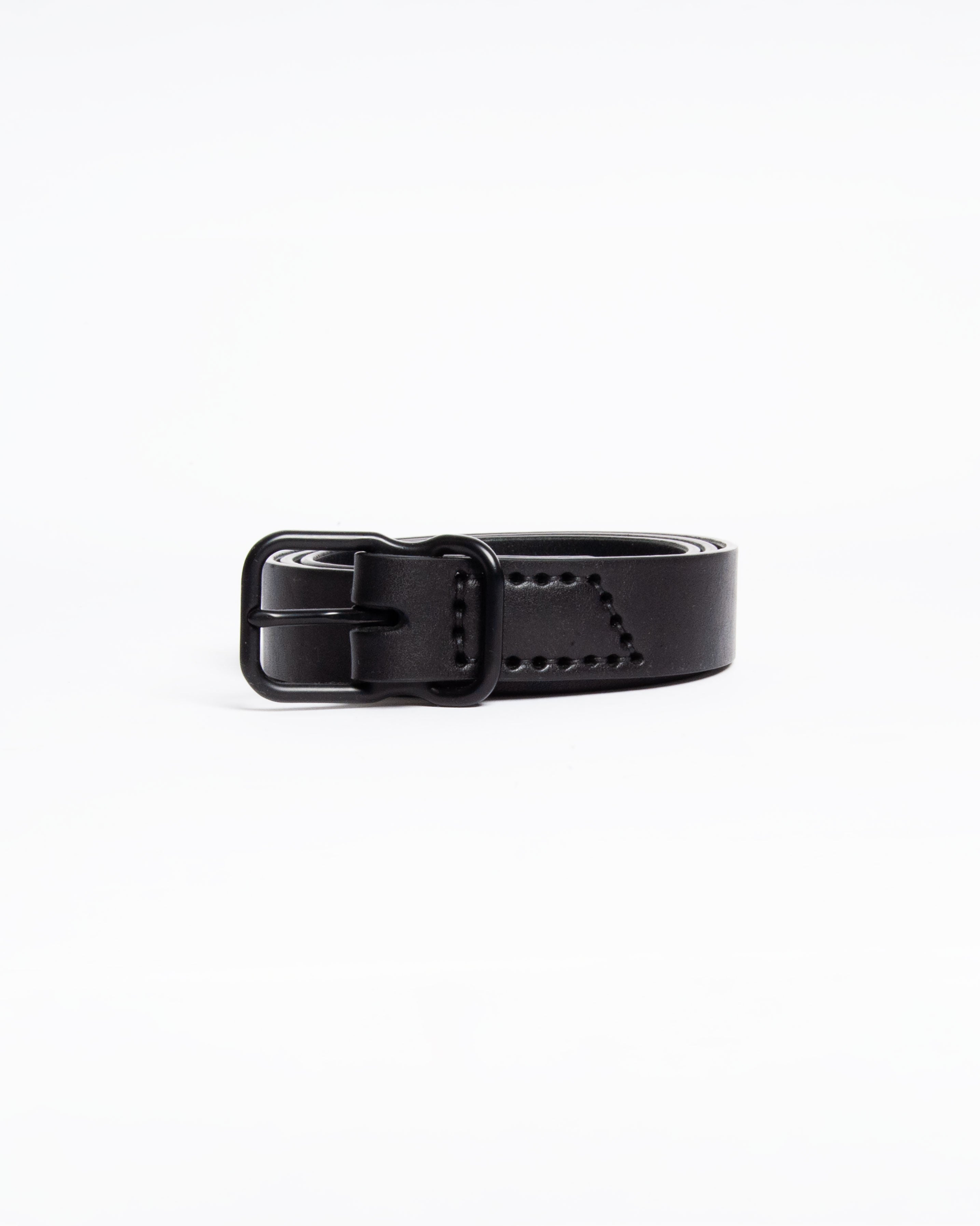 118 Signature Leather Belt - Narrow - Black - Matte Black