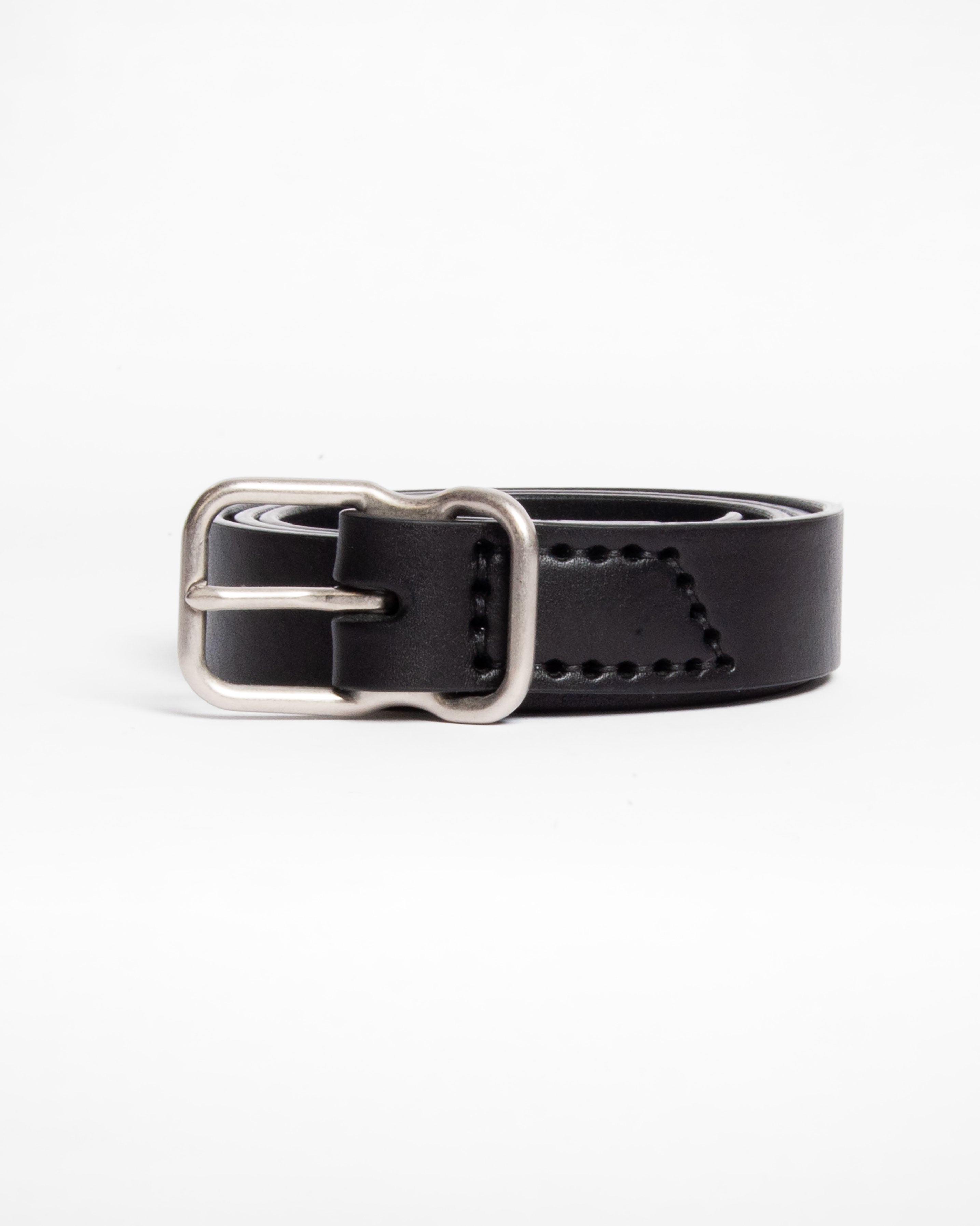 118 Signature Leather Belt - Narrow - Black - Nickel