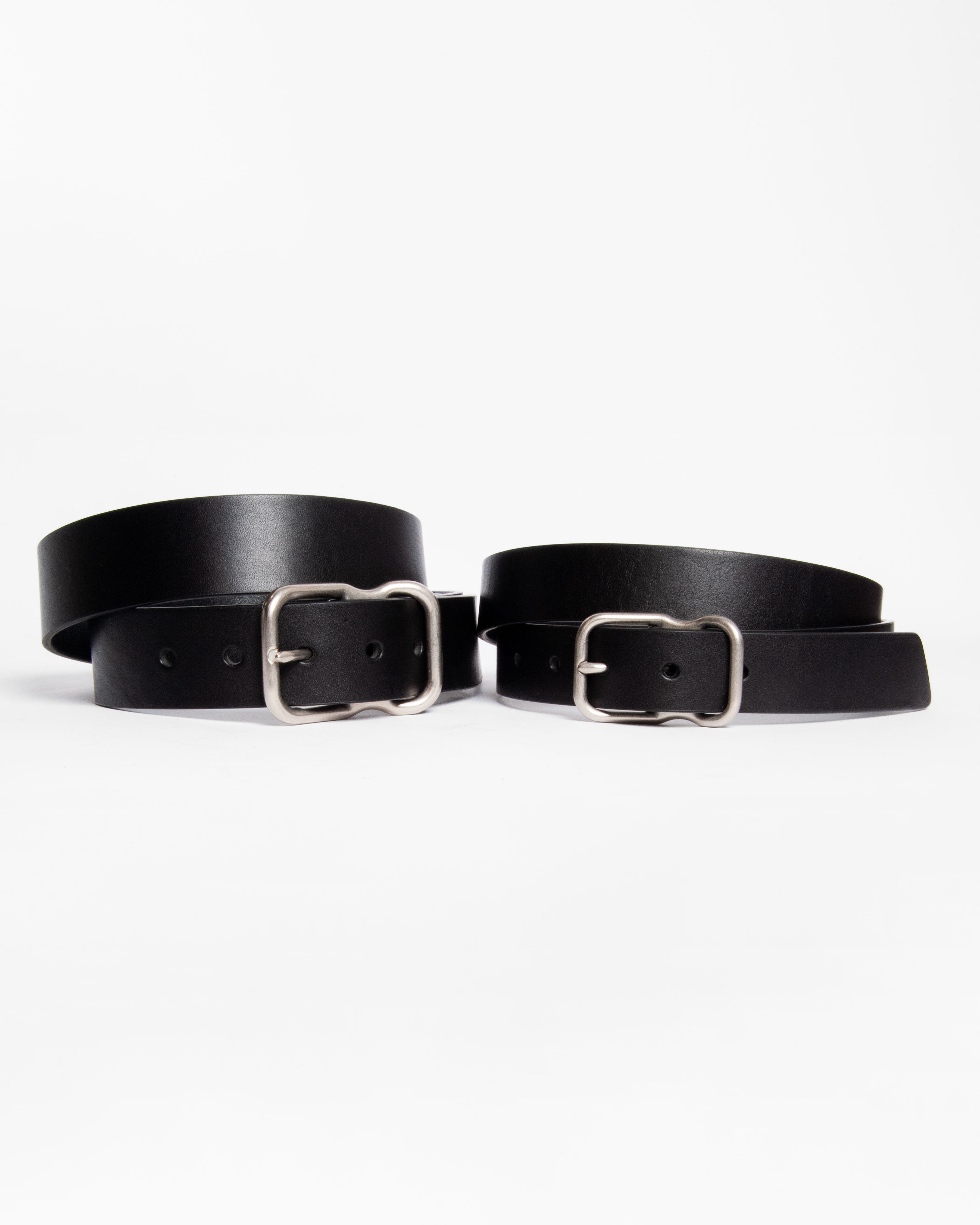 118 Signature Leather Belt - Narrow - Black - Nickel