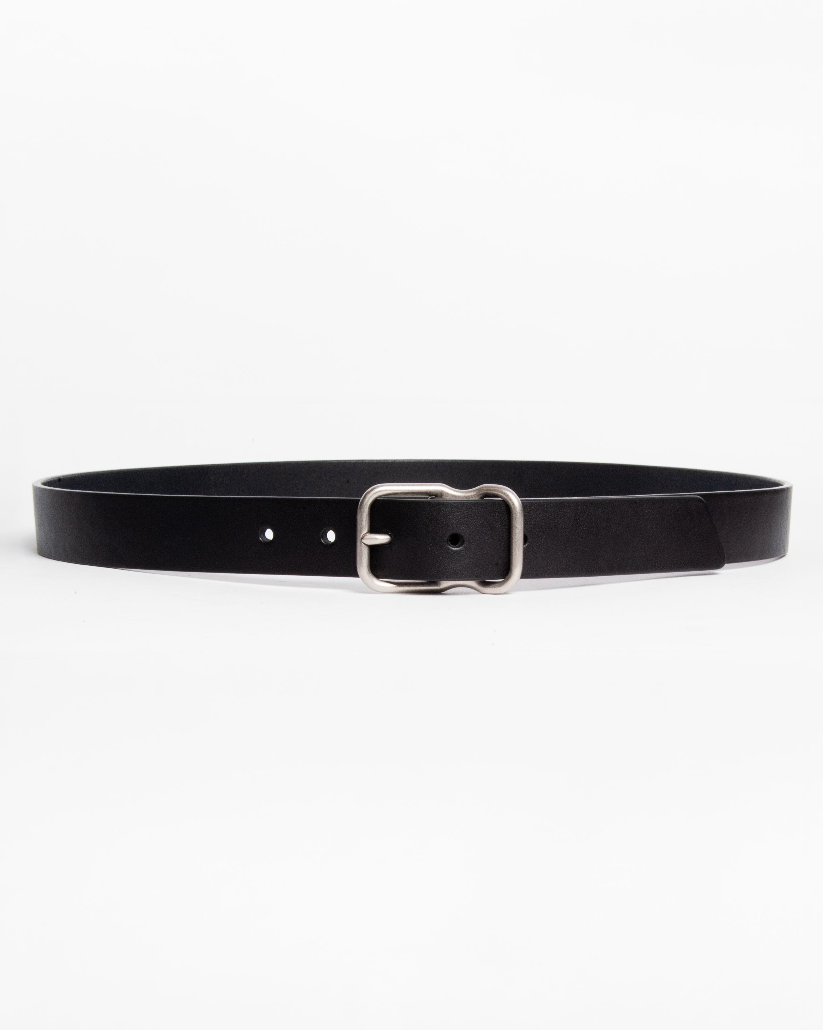 118 Signature Leather Belt - Narrow - Black - Nickel