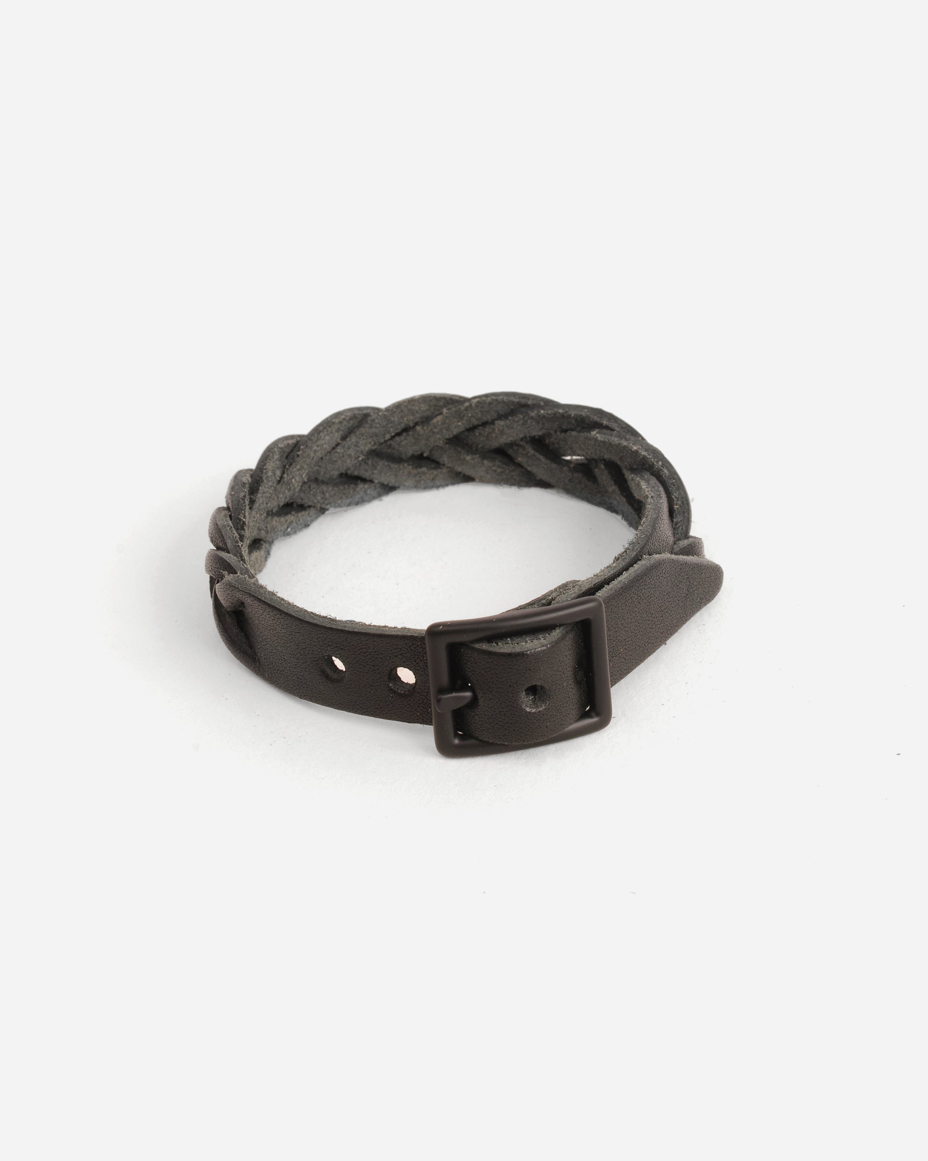 Braided Leather Bracelet - Black