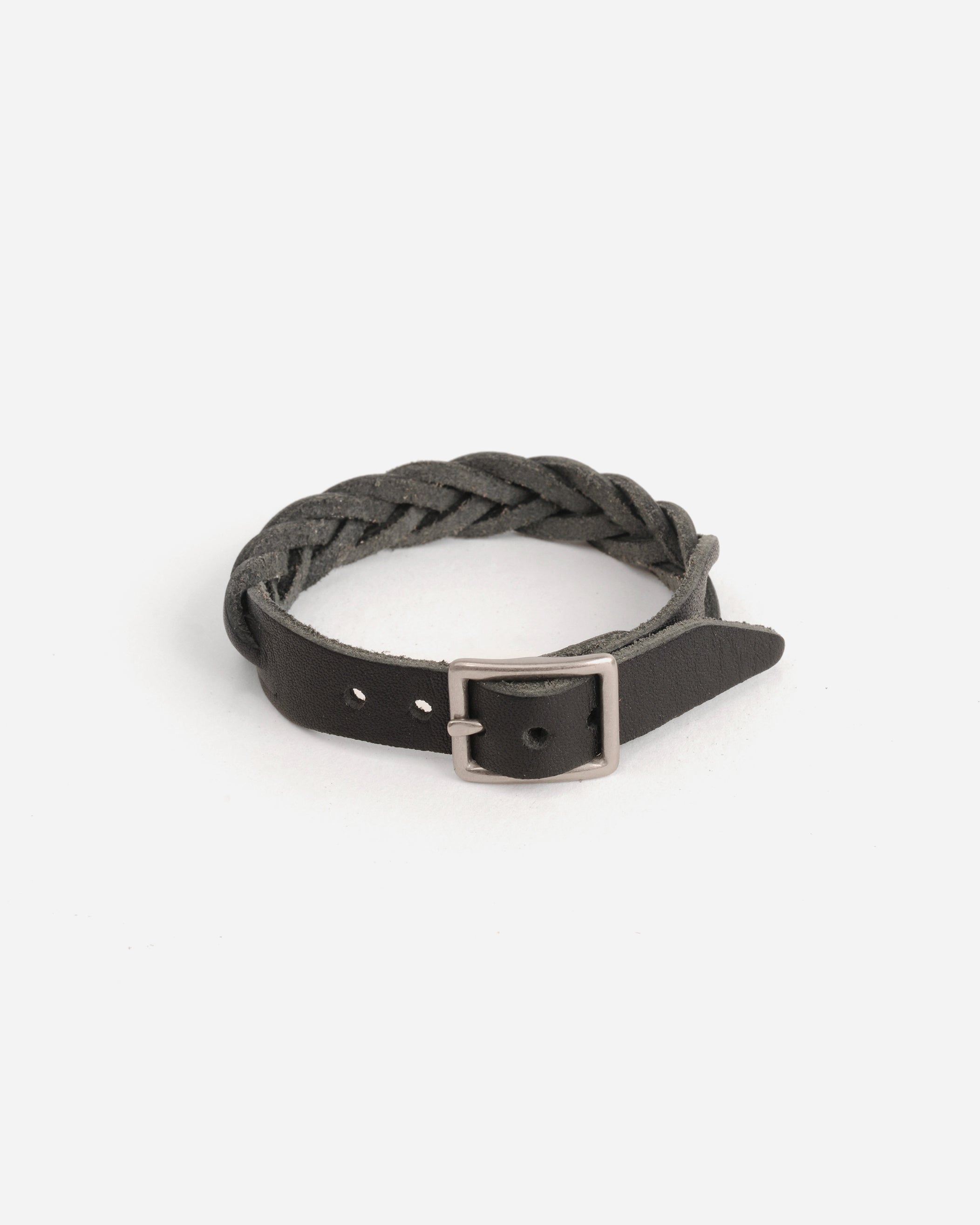 Braided Leather Bracelet - Black