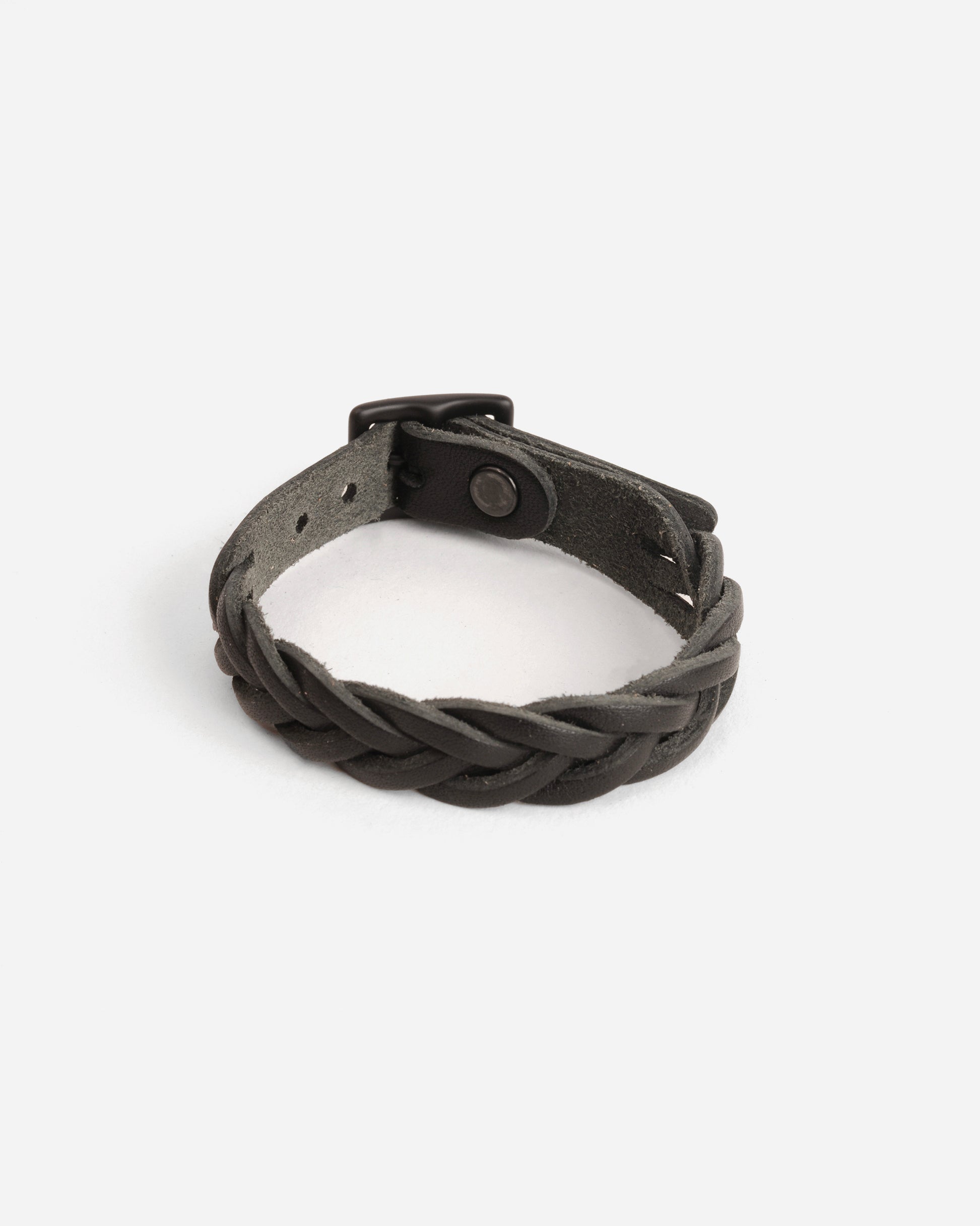 Braided Leather Bracelet - Black