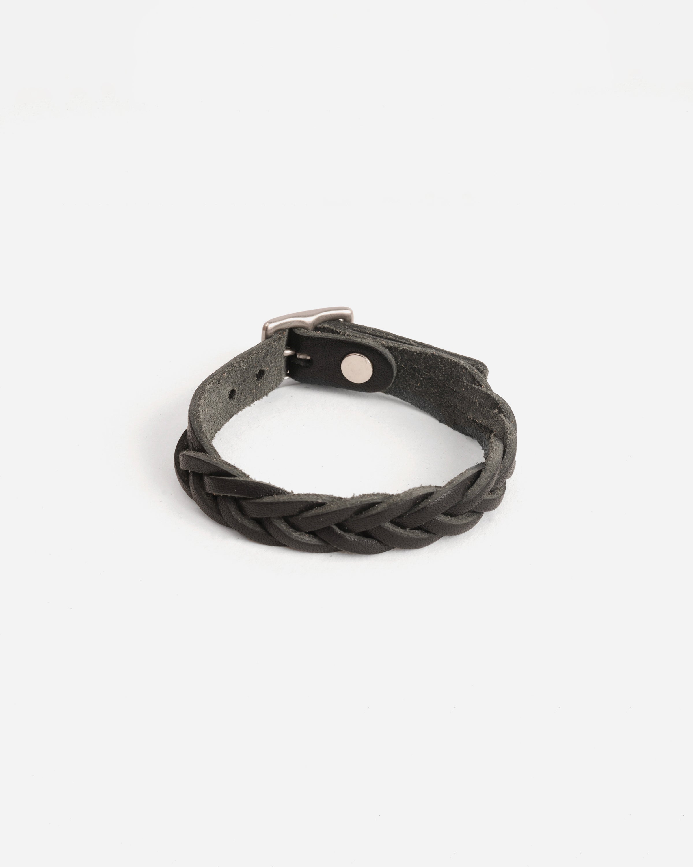 Braided Leather Bracelet - Black