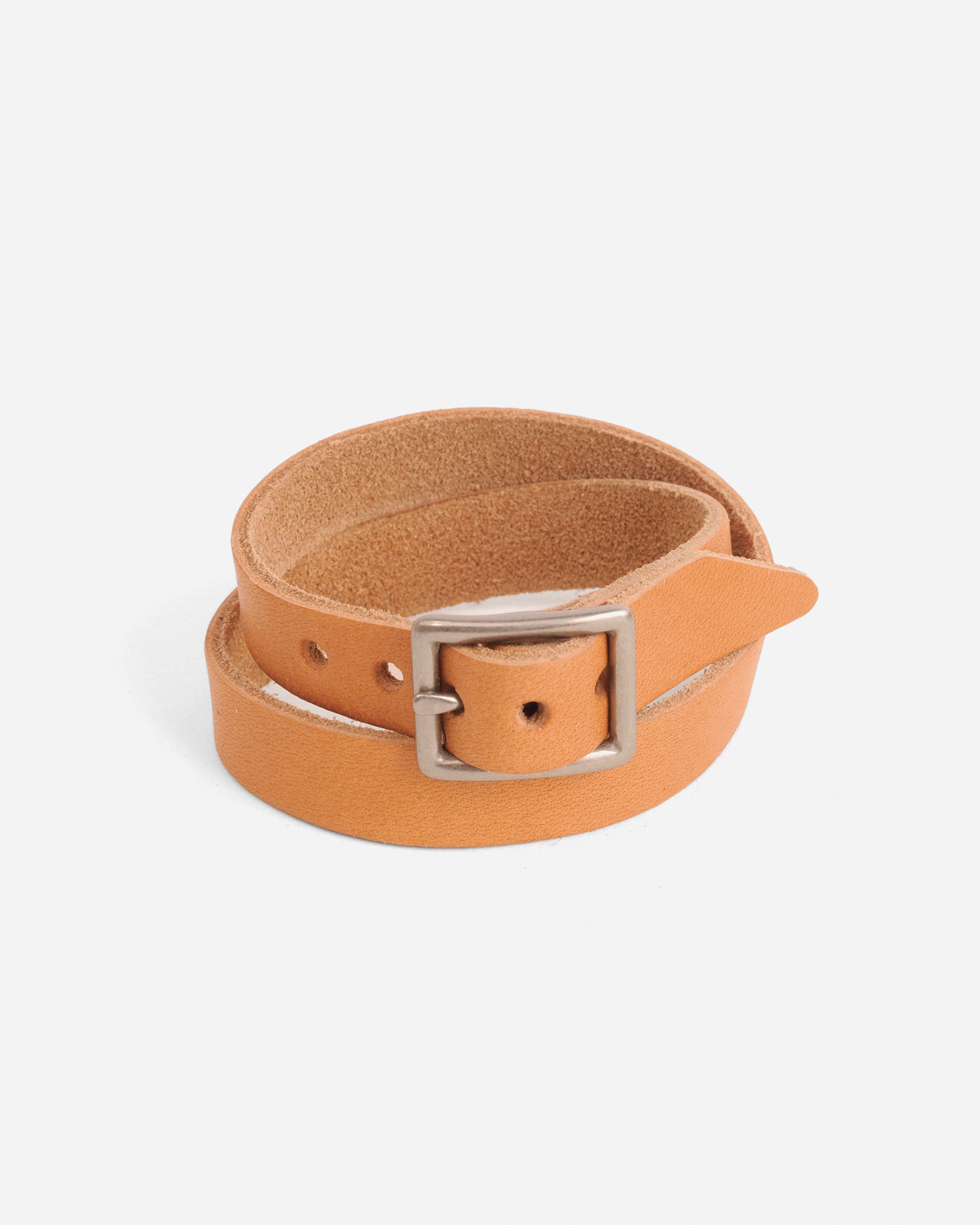 Double Wrap Leather Bracelet - Tan