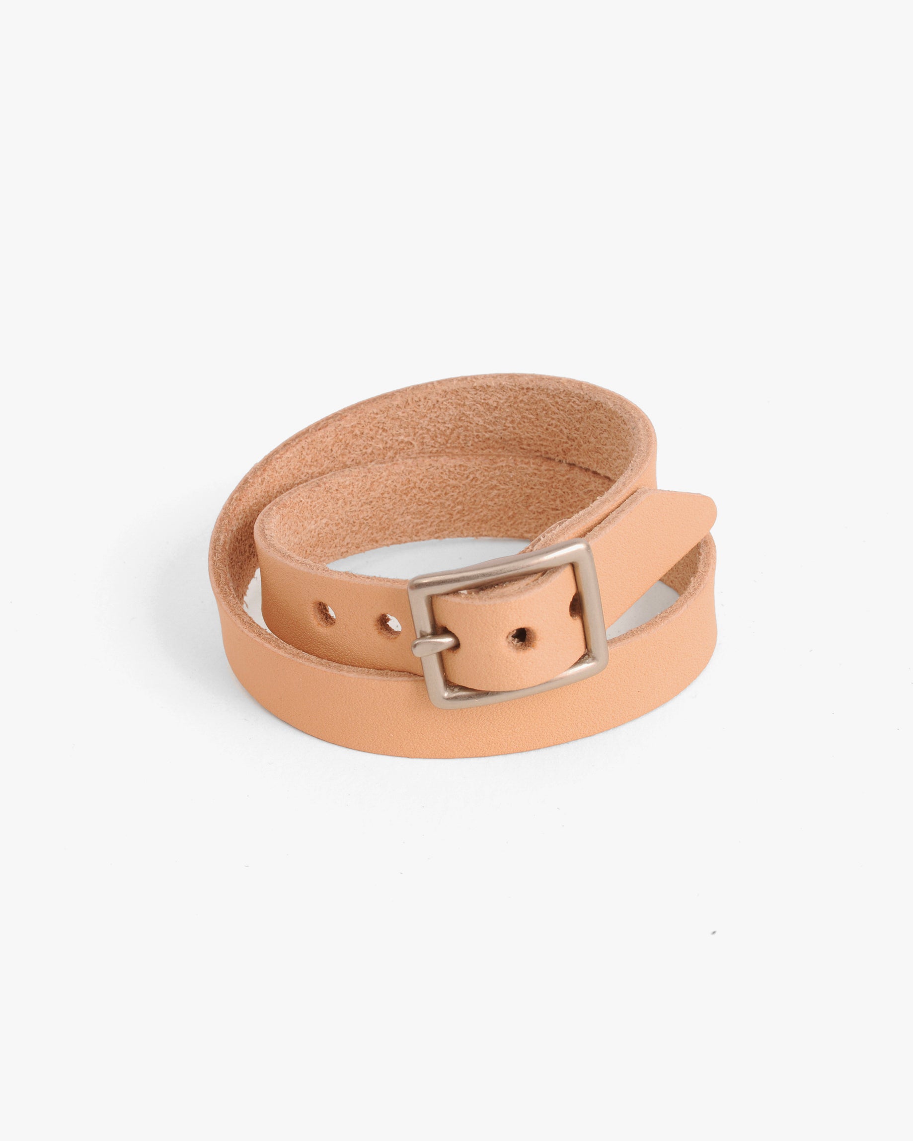 Double Wrap Leather Bracelet - Natural