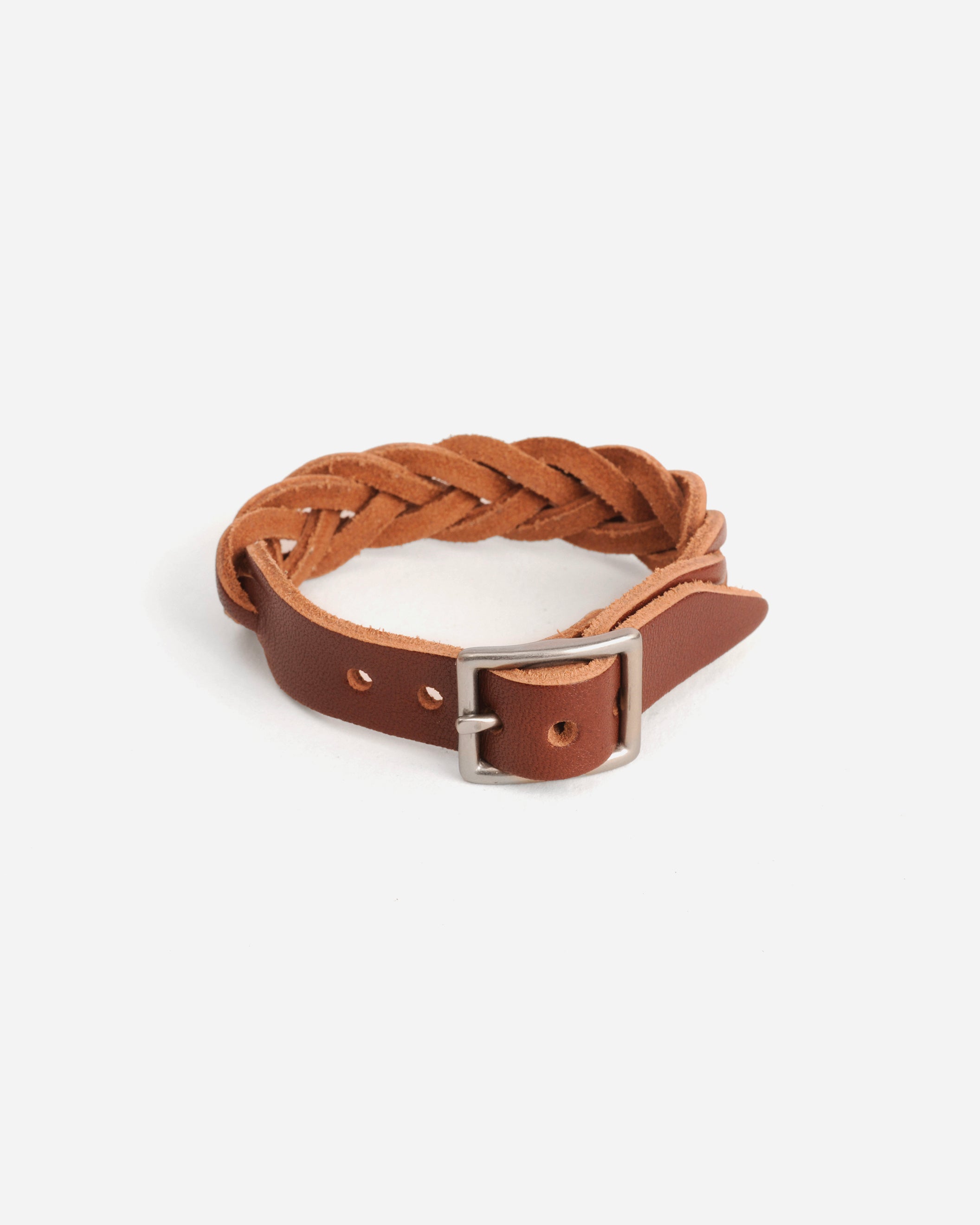 Braided Leather Bracelet - Mahogany