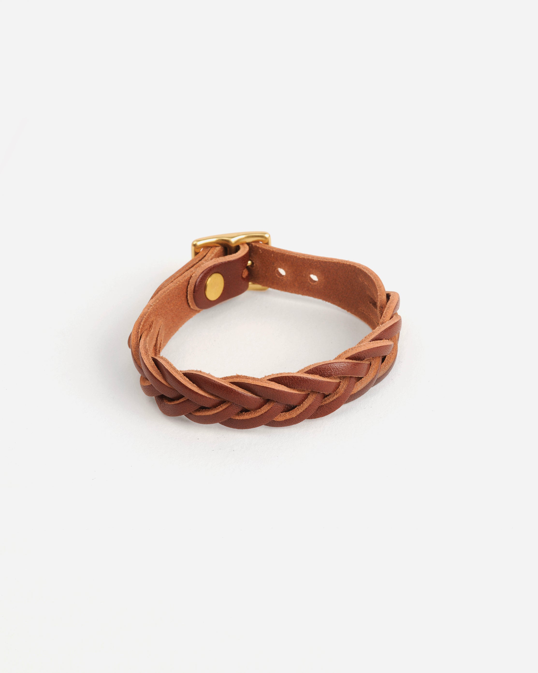 Braided Leather Bracelet - Mahogany