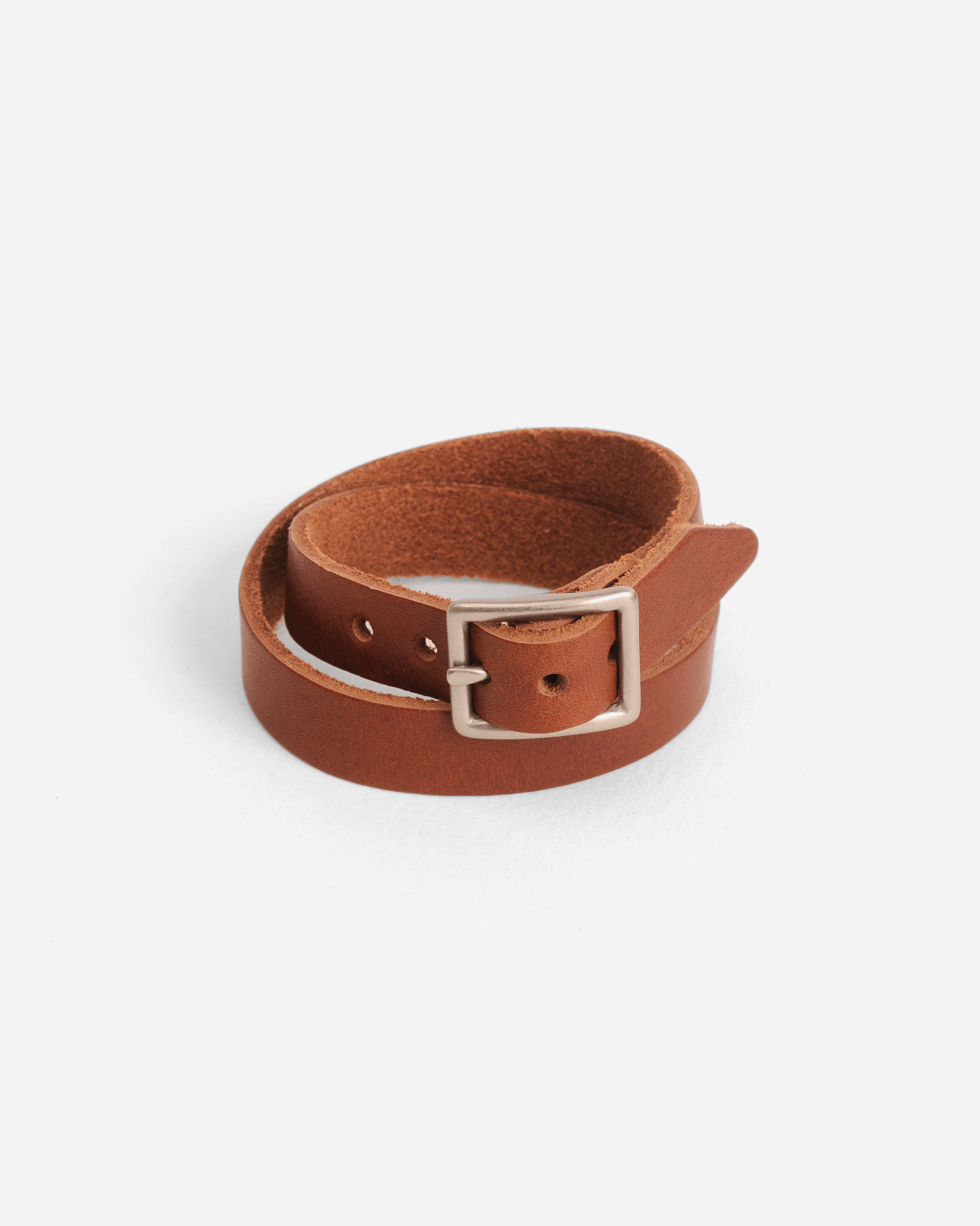 Double Wrap Leather Bracelet - Mahogany