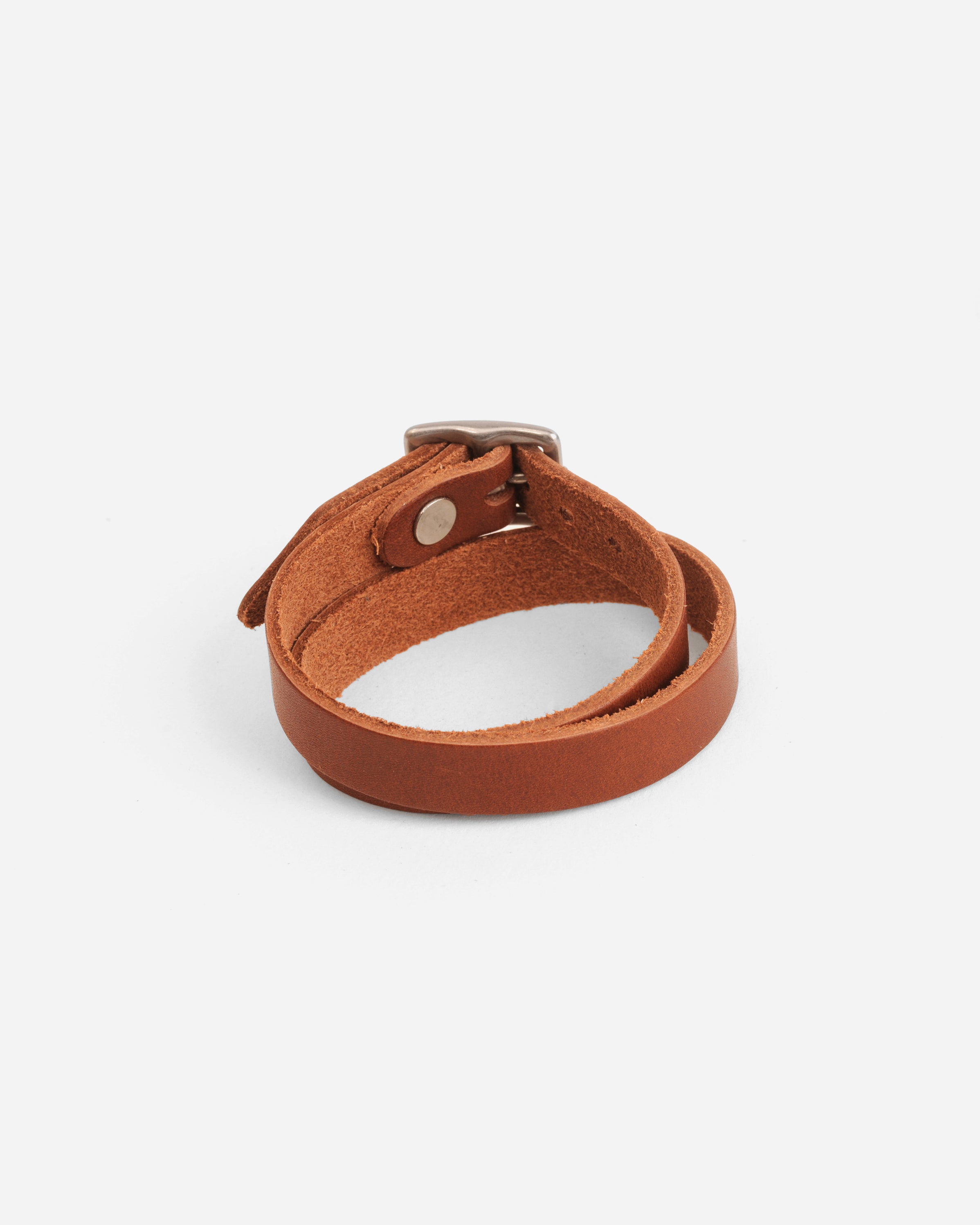 Double Wrap Leather Bracelet - Mahogany