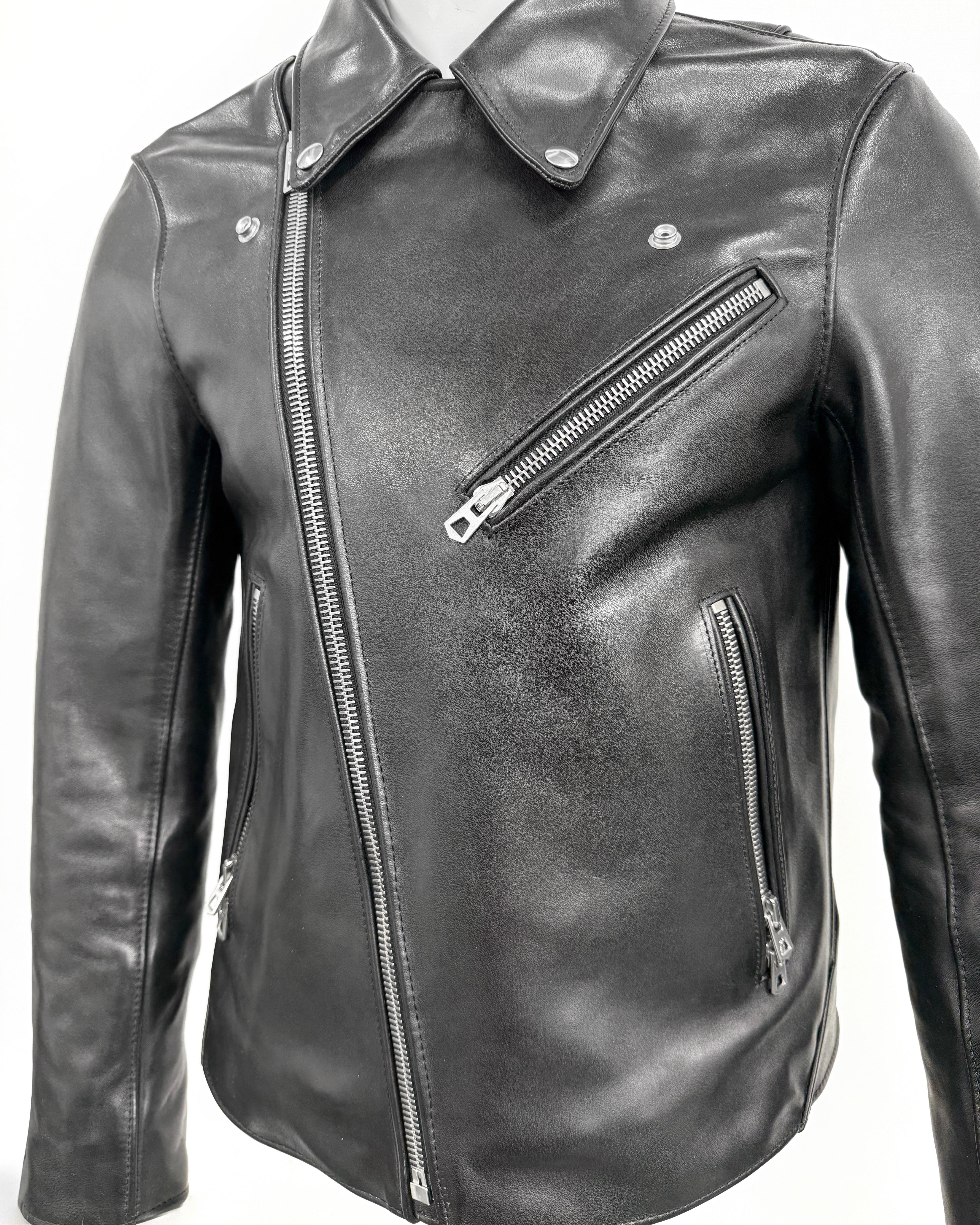6226 Leather Riders Jacket in Black Horween Horsehide