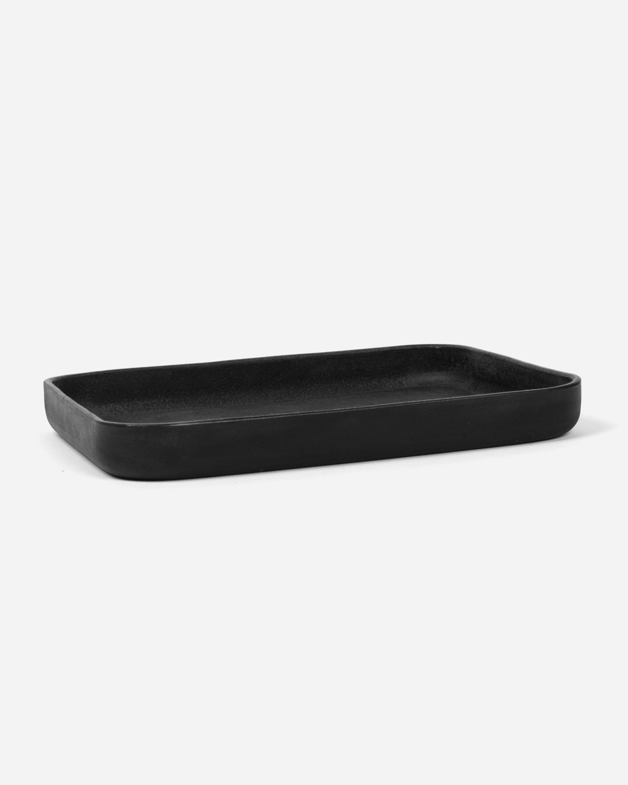 Black Leather Valet Tray