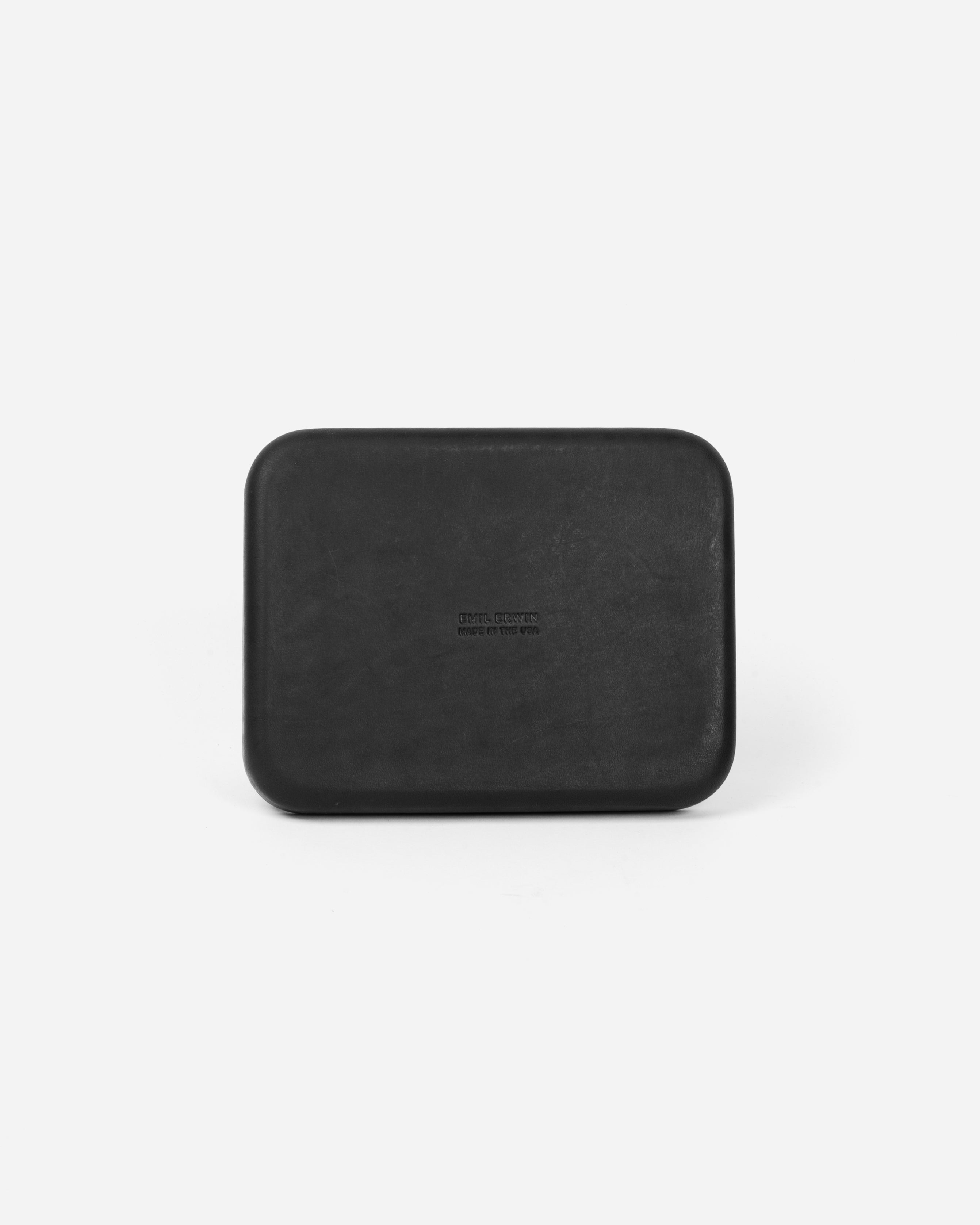 Black Leather Valet Tray