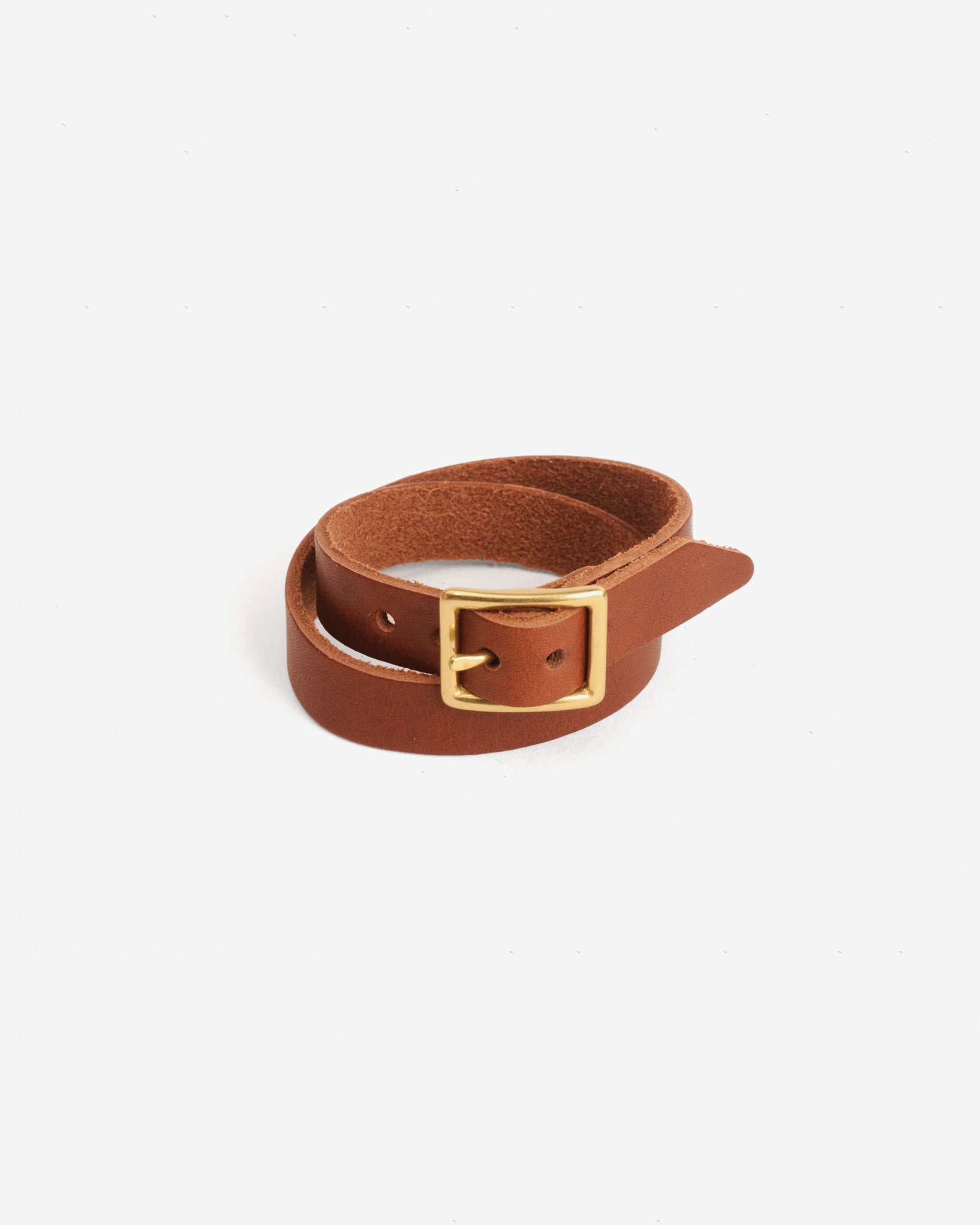 Double Wrap Leather Bracelet - Mahogany