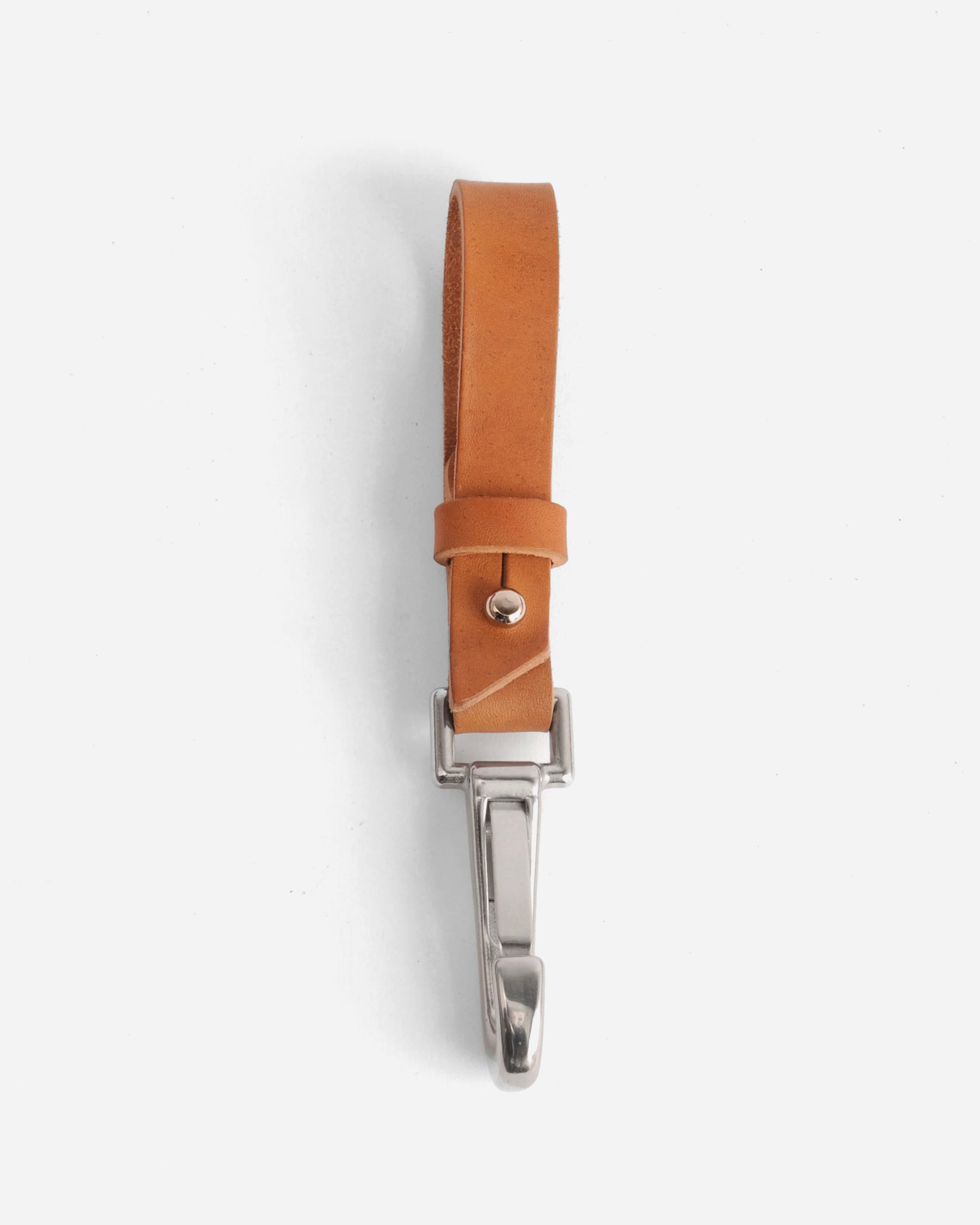 Key Hook - Natural Horsehide - Stainless Steel