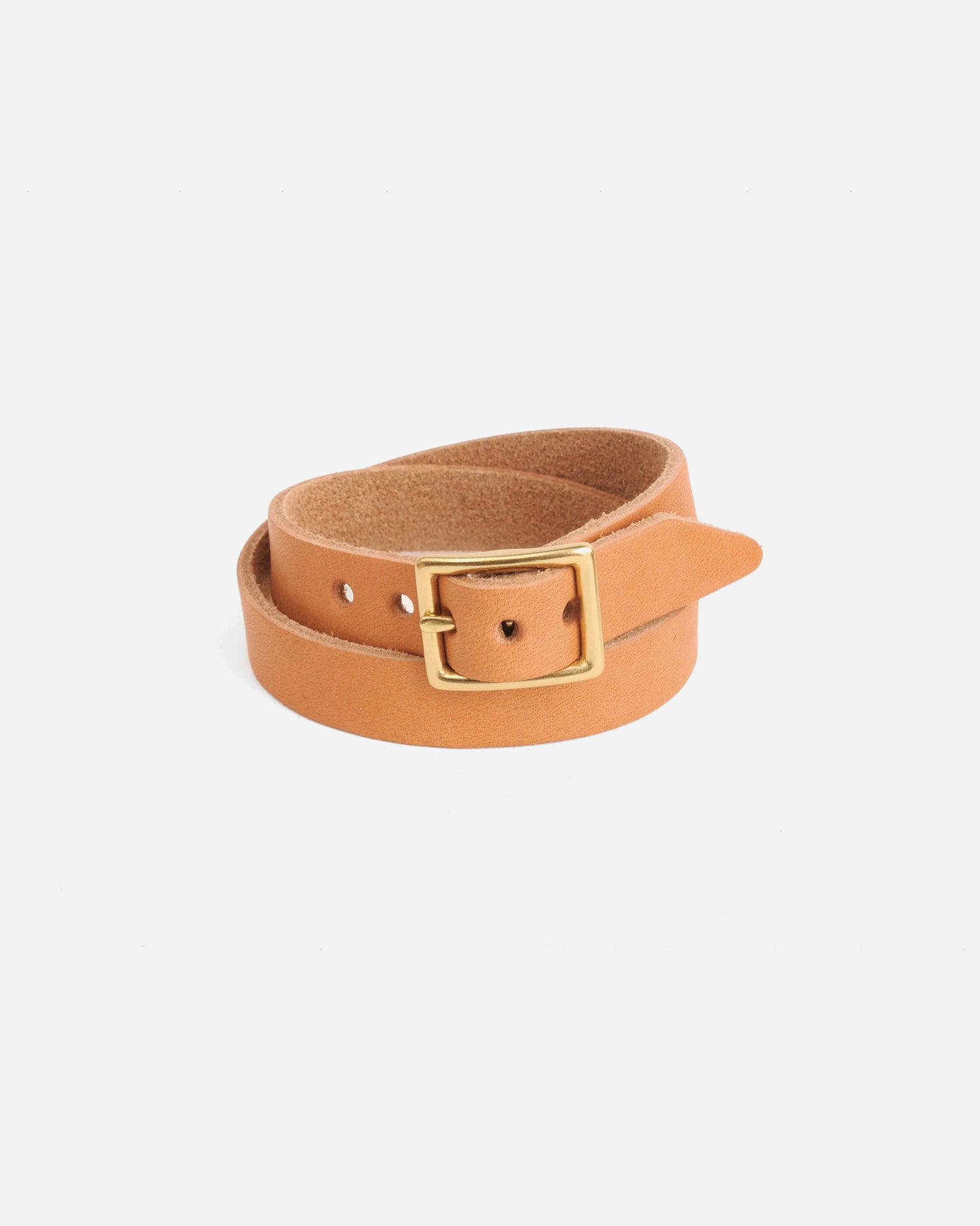 Double Wrap Leather Bracelet - Tan