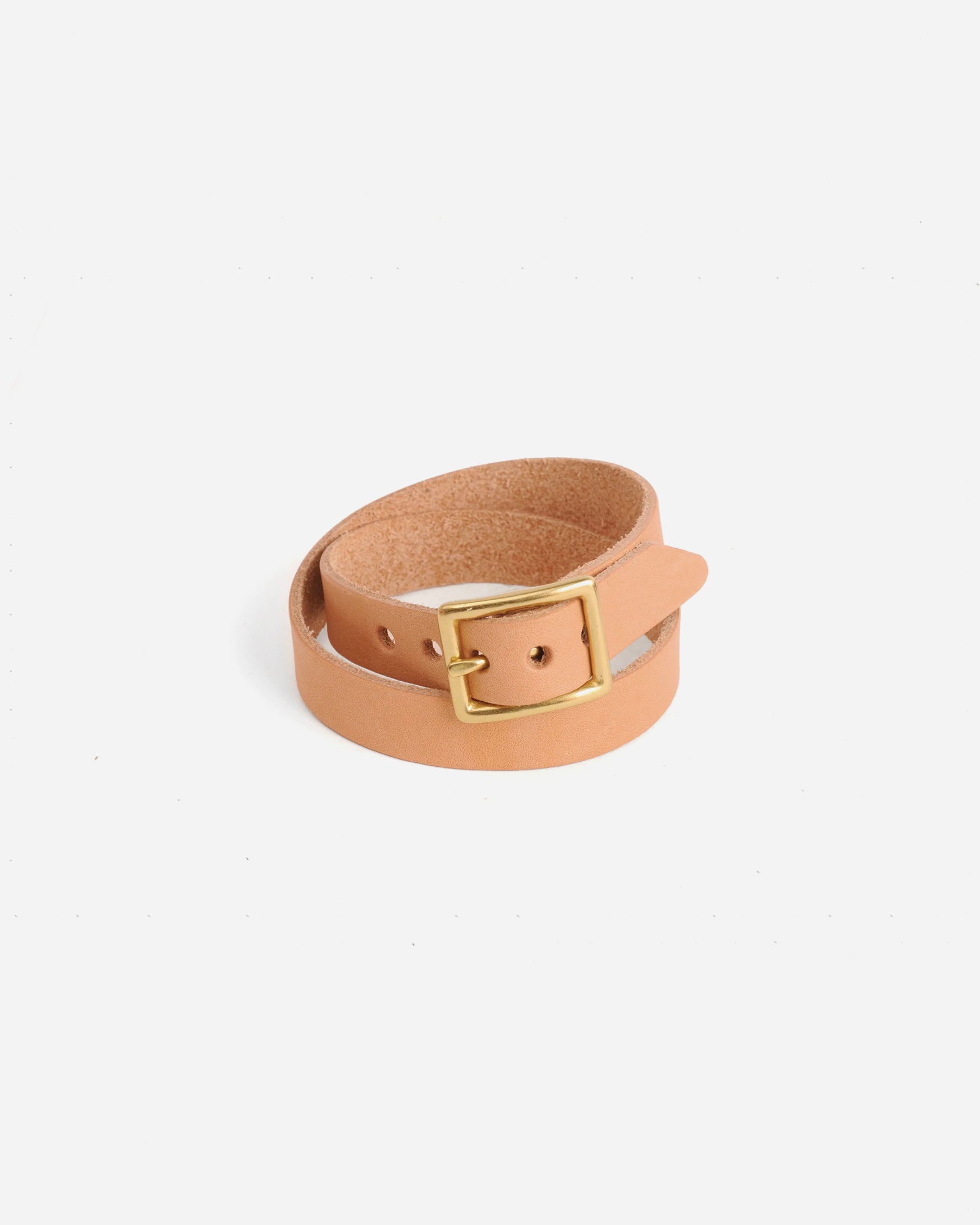 Double Wrap Leather Bracelet - Natural
