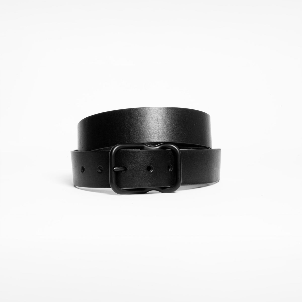 Numéro Sept Belt - Black Textured Leather