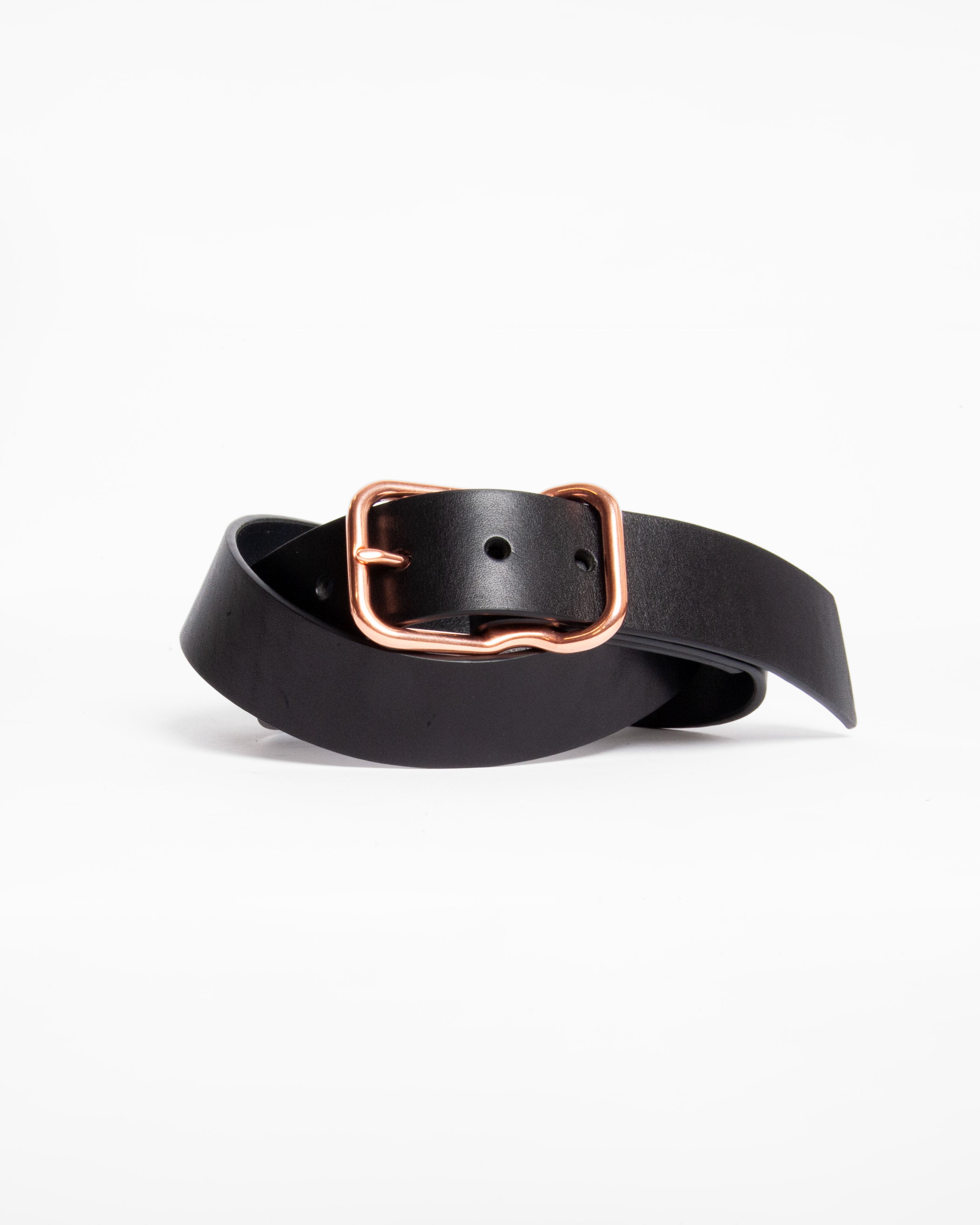 112 Signature Leather Belt - Black - Copper