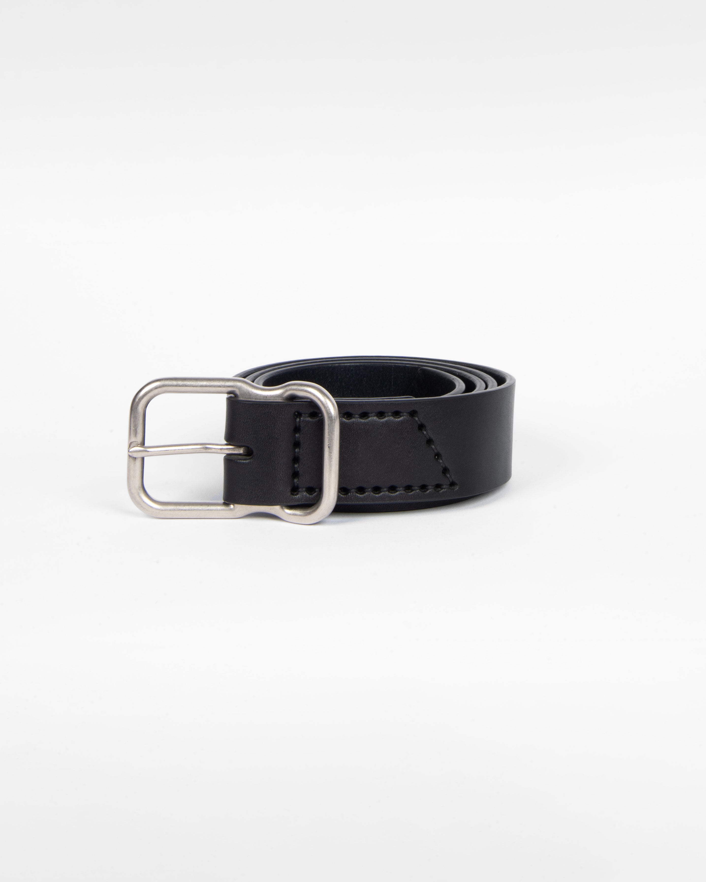 112 Signature Leather Belt - Black - Nickel