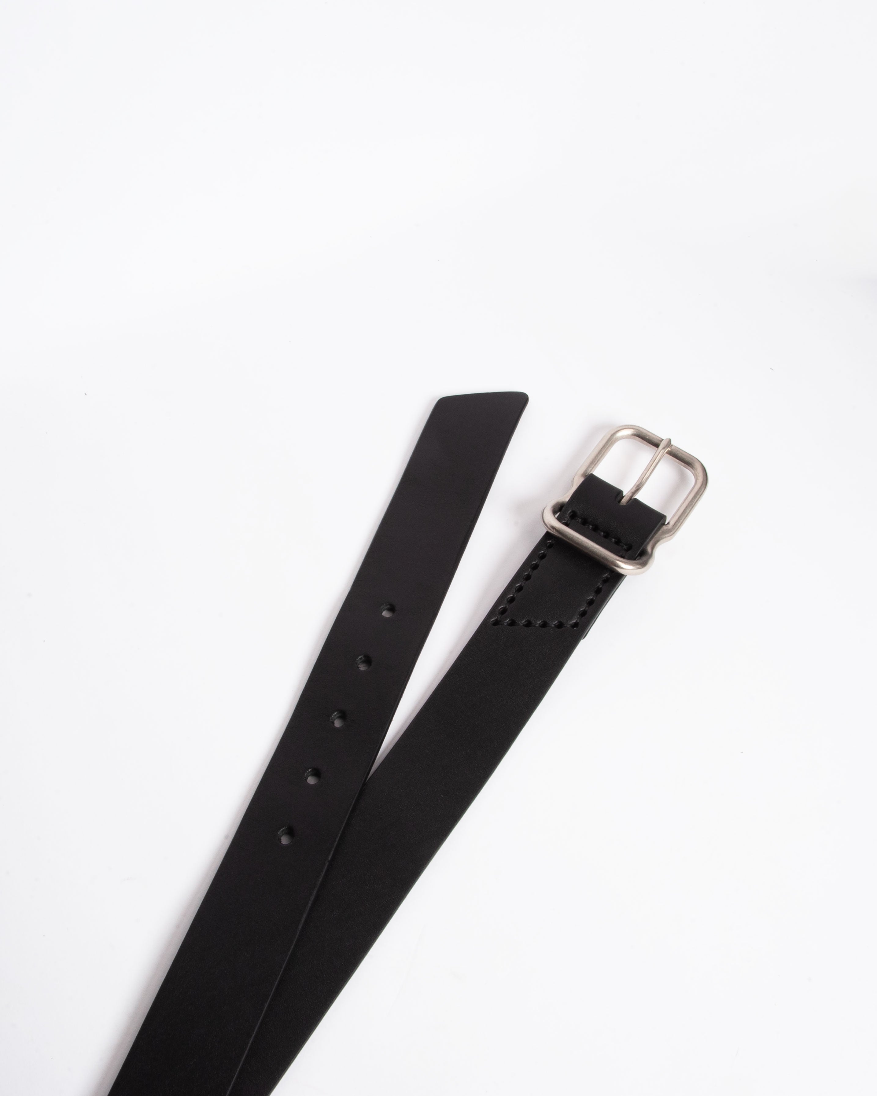 112 Signature Leather Belt - Black - Nickel