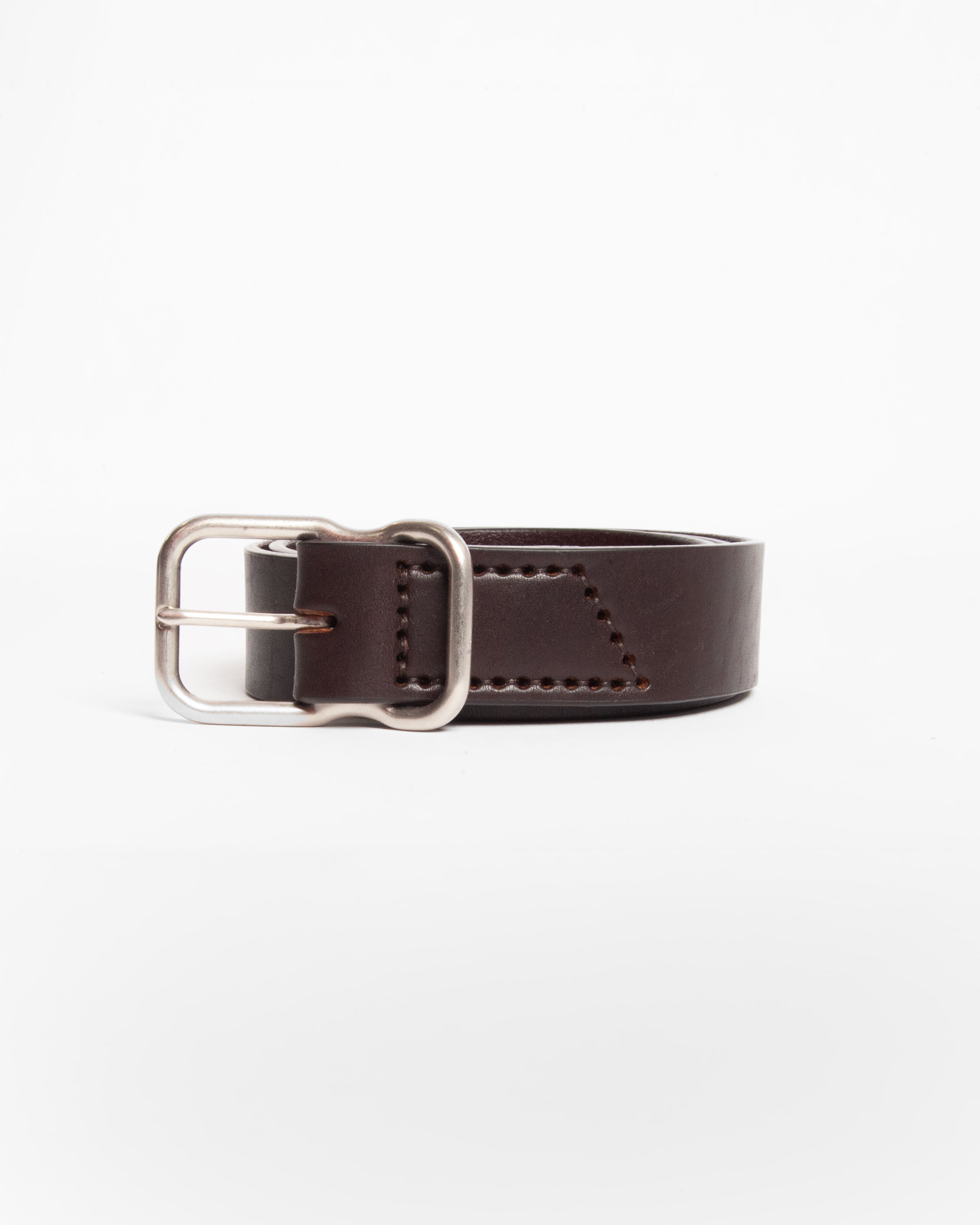 112 Signature Leather Belt - Dark Brown - Nickel