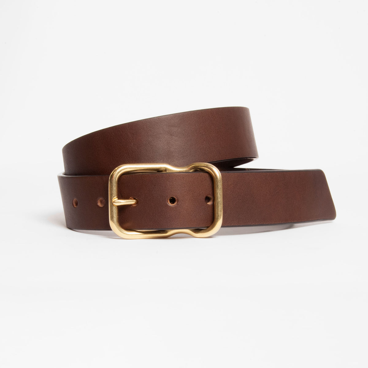 AMOLAVITA Leather Belt with Brass Buckle Artisan Handcrafted Italian Vachetta Leather Belts - Cellar  main image 4