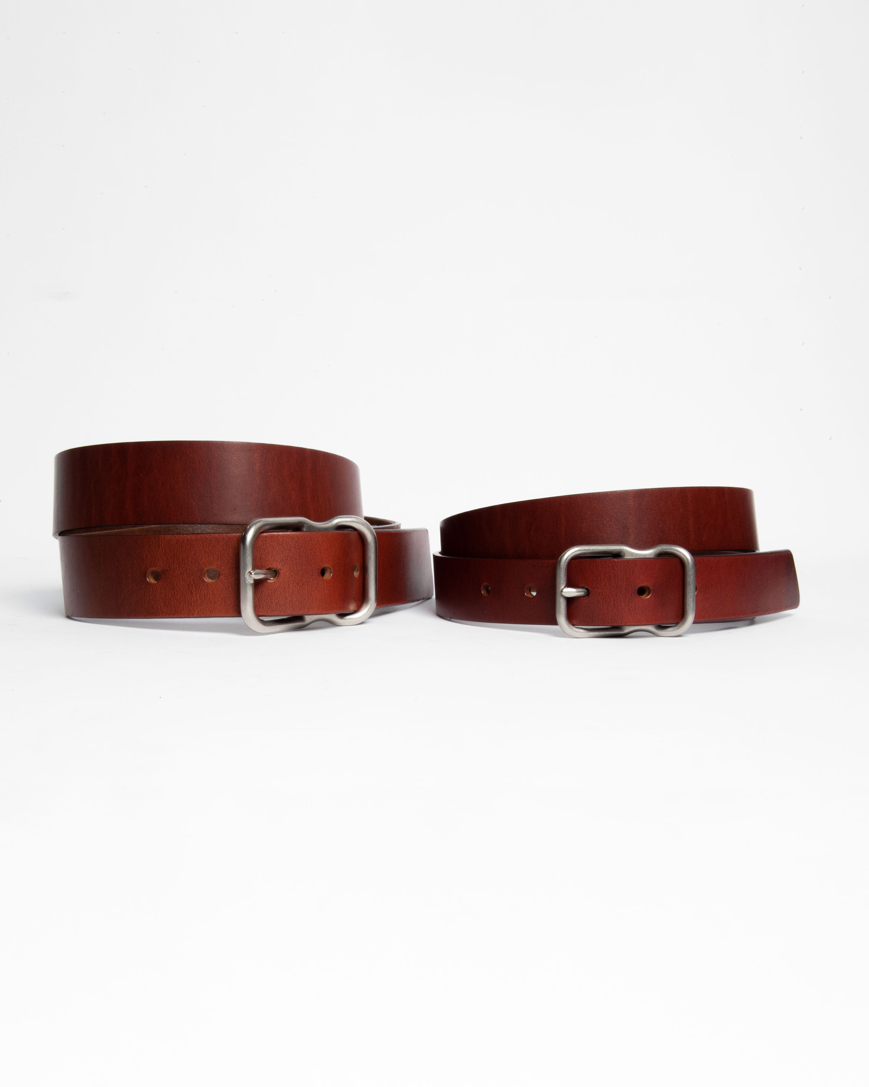 112 Signature Leather Belt - Chestnut - Nickel