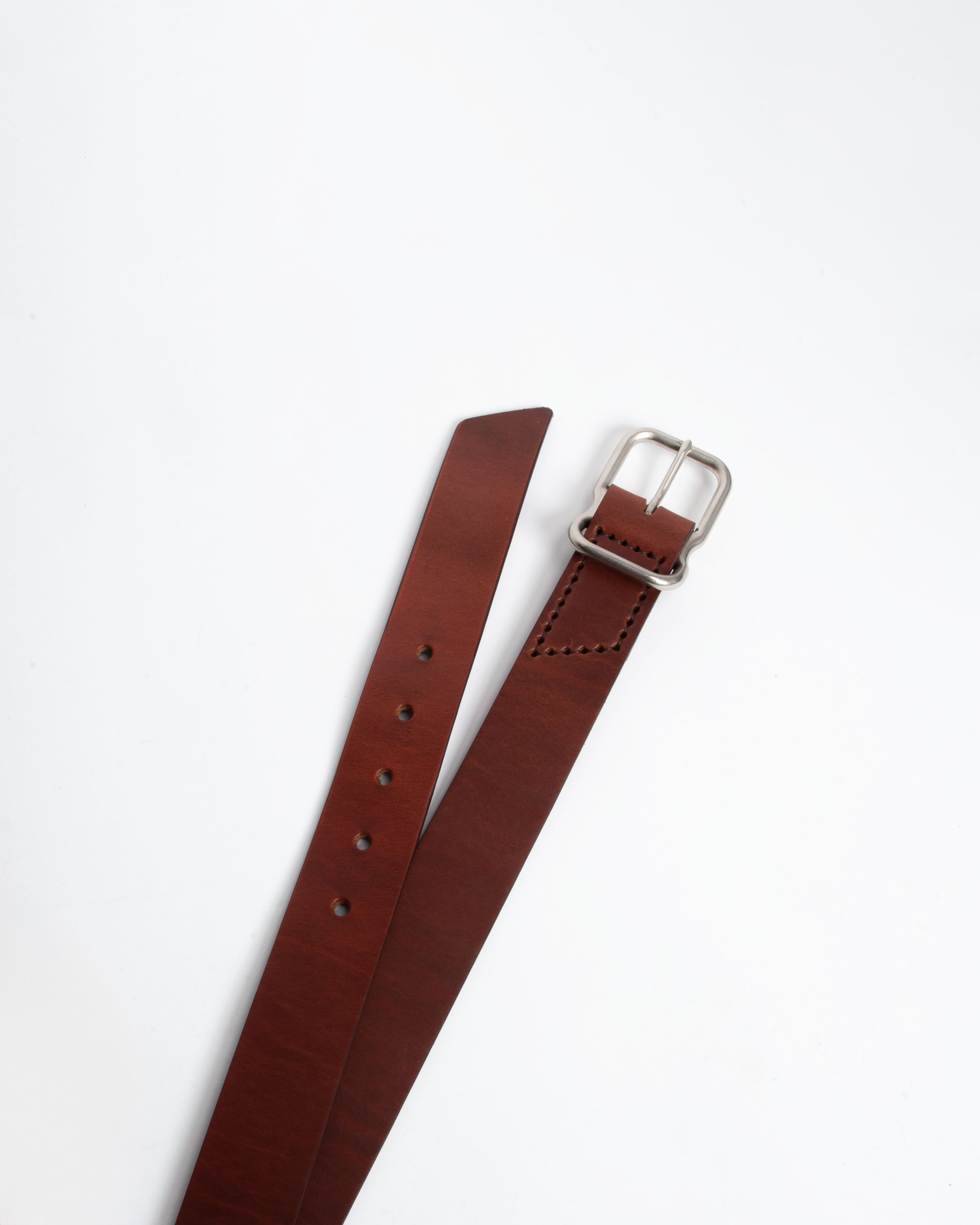 112 Signature Leather Belt - Chestnut - Nickel