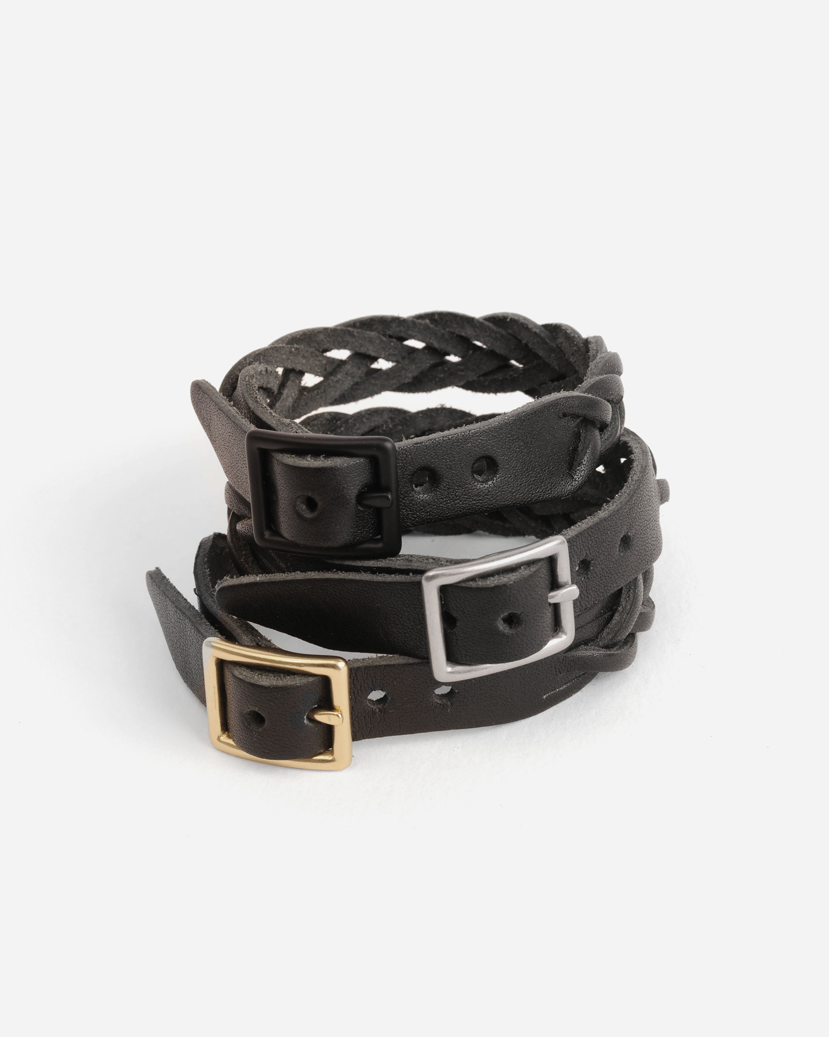 Braided Leather Bracelet - Black