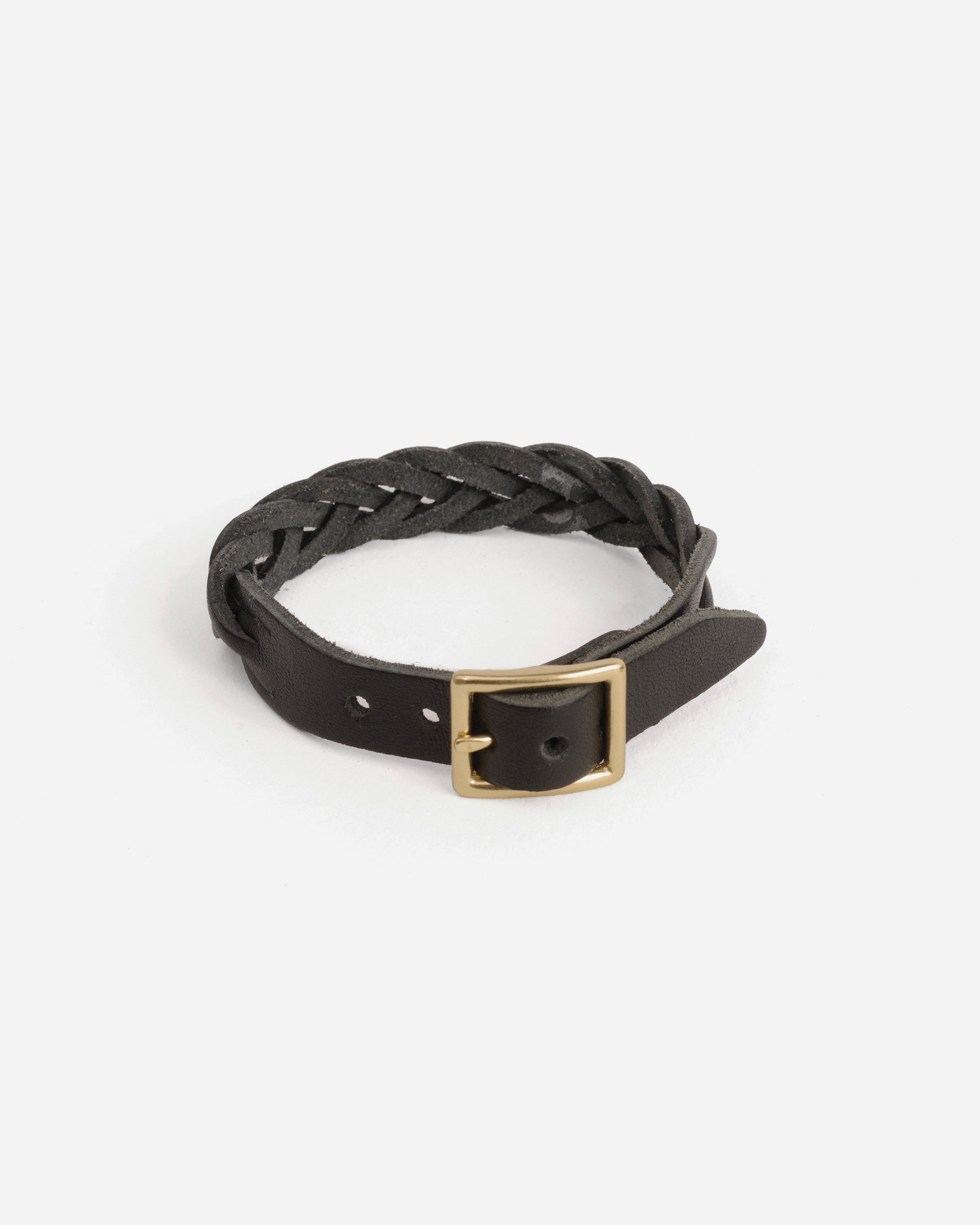 Braided Leather Bracelet - Black