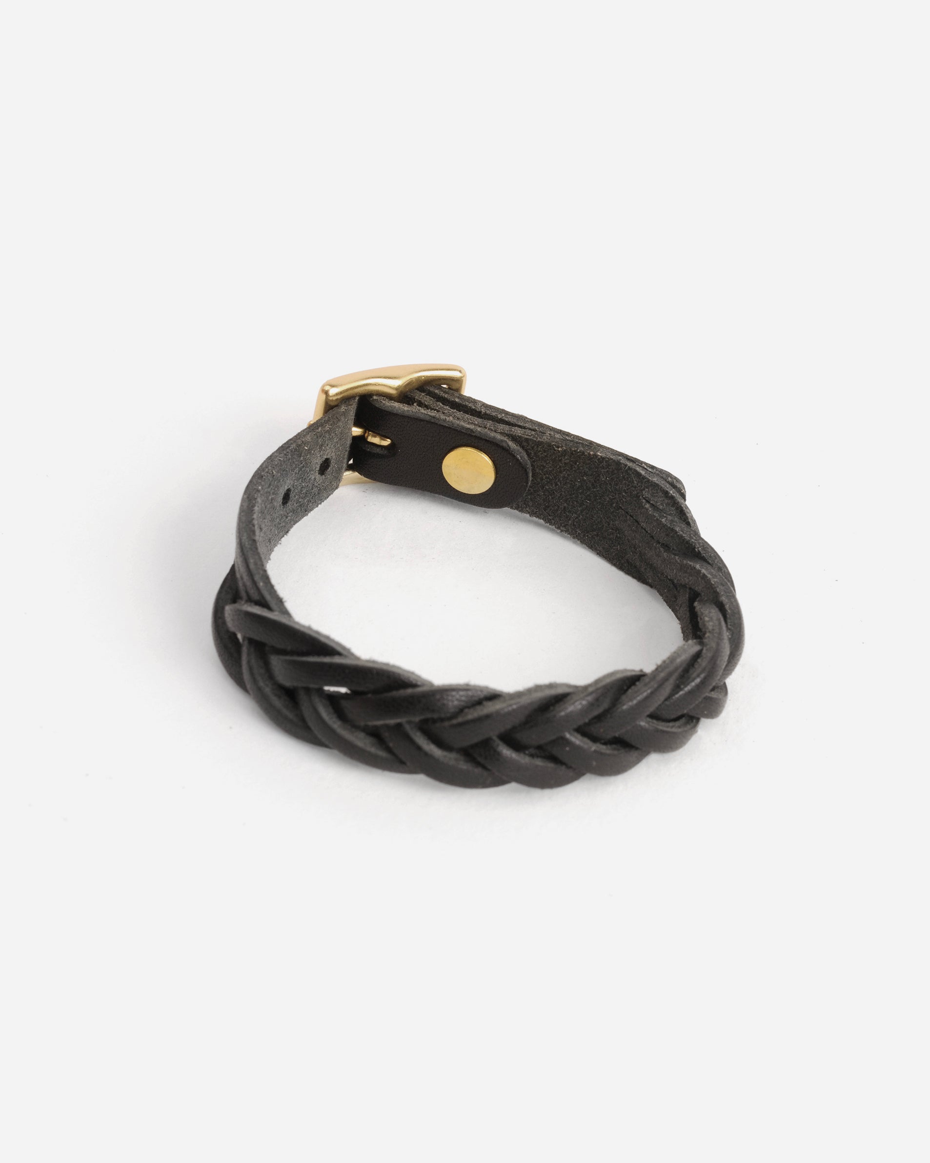 Braided Leather Bracelet - Black