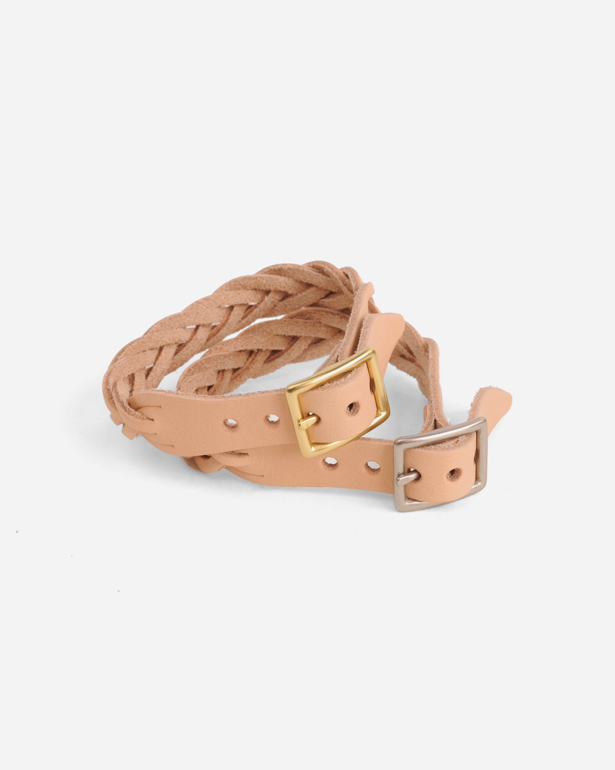 Braided Leather Bracelet - Natural
