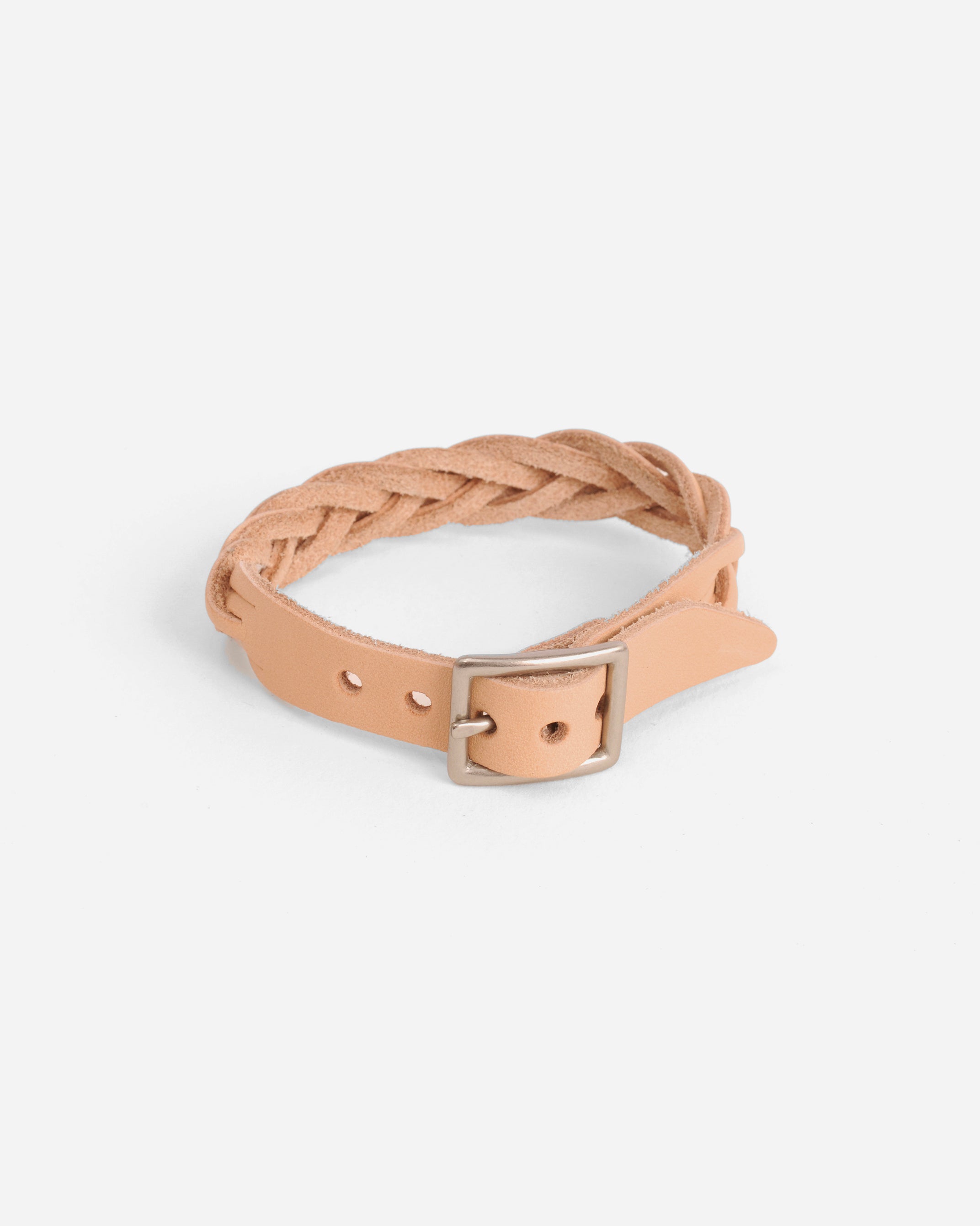 Braided Leather Bracelet - Natural