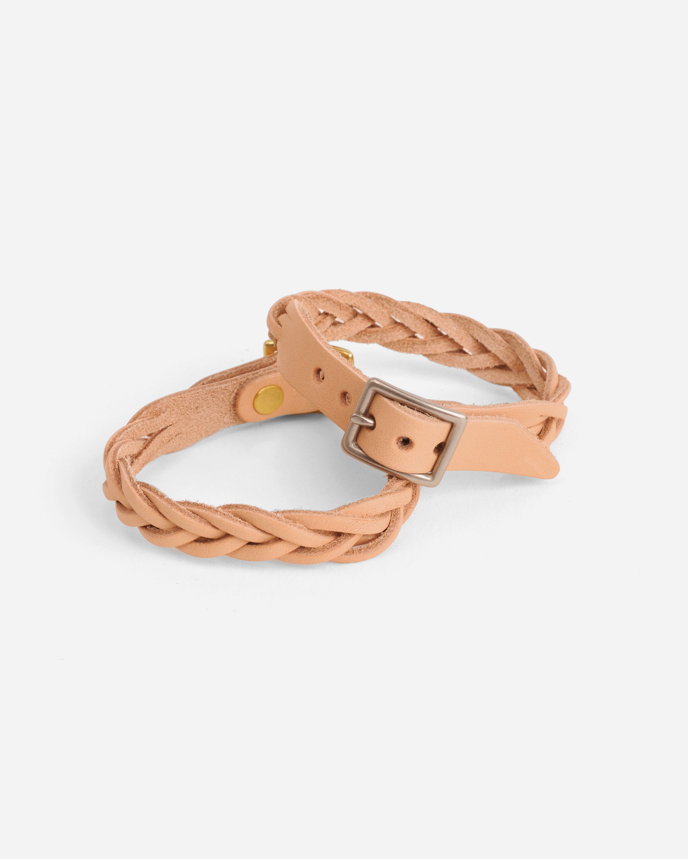 Braided Leather Bracelet - Natural