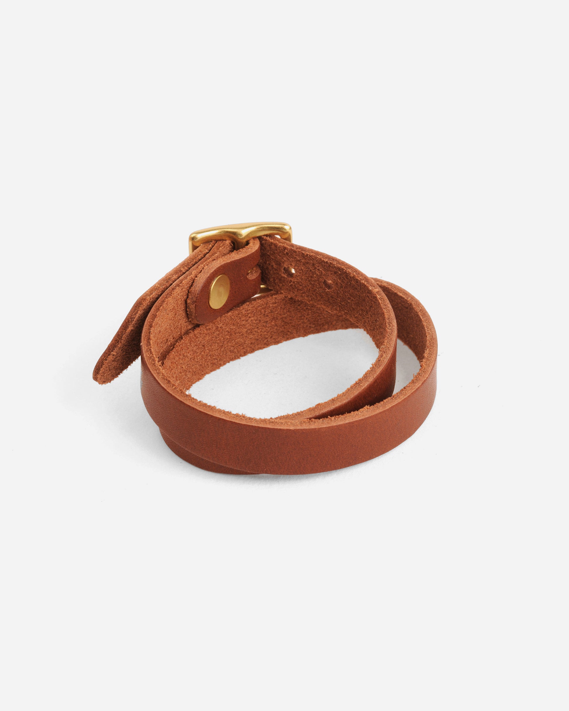 Double Wrap Leather Bracelet - Mahogany