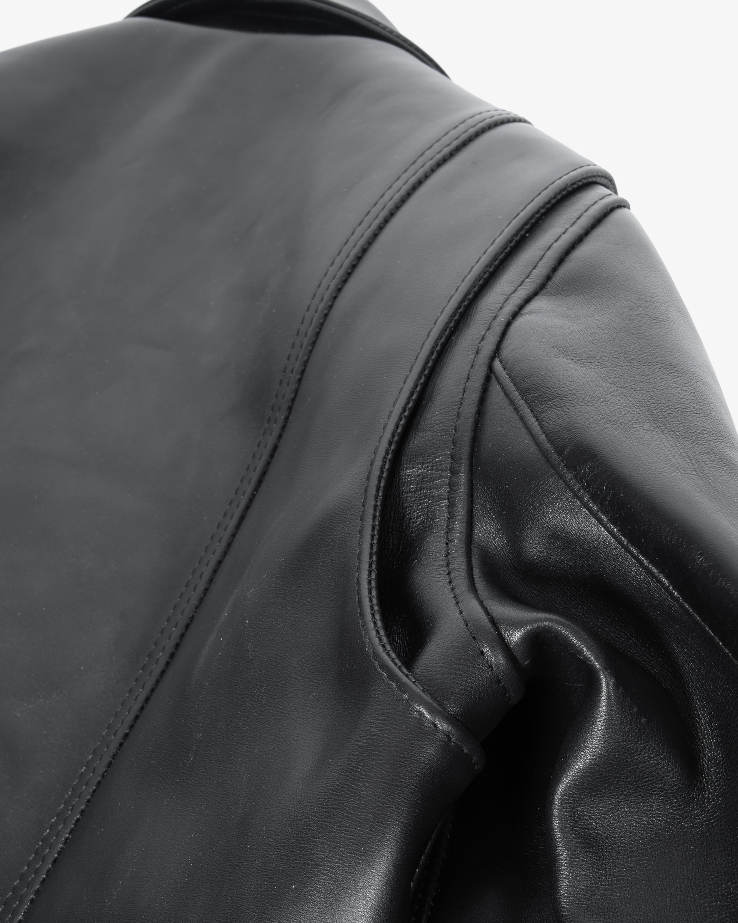 Pre-Order 1/2 Deposit - 6226 Leather Riders Jacket in Black Calf
