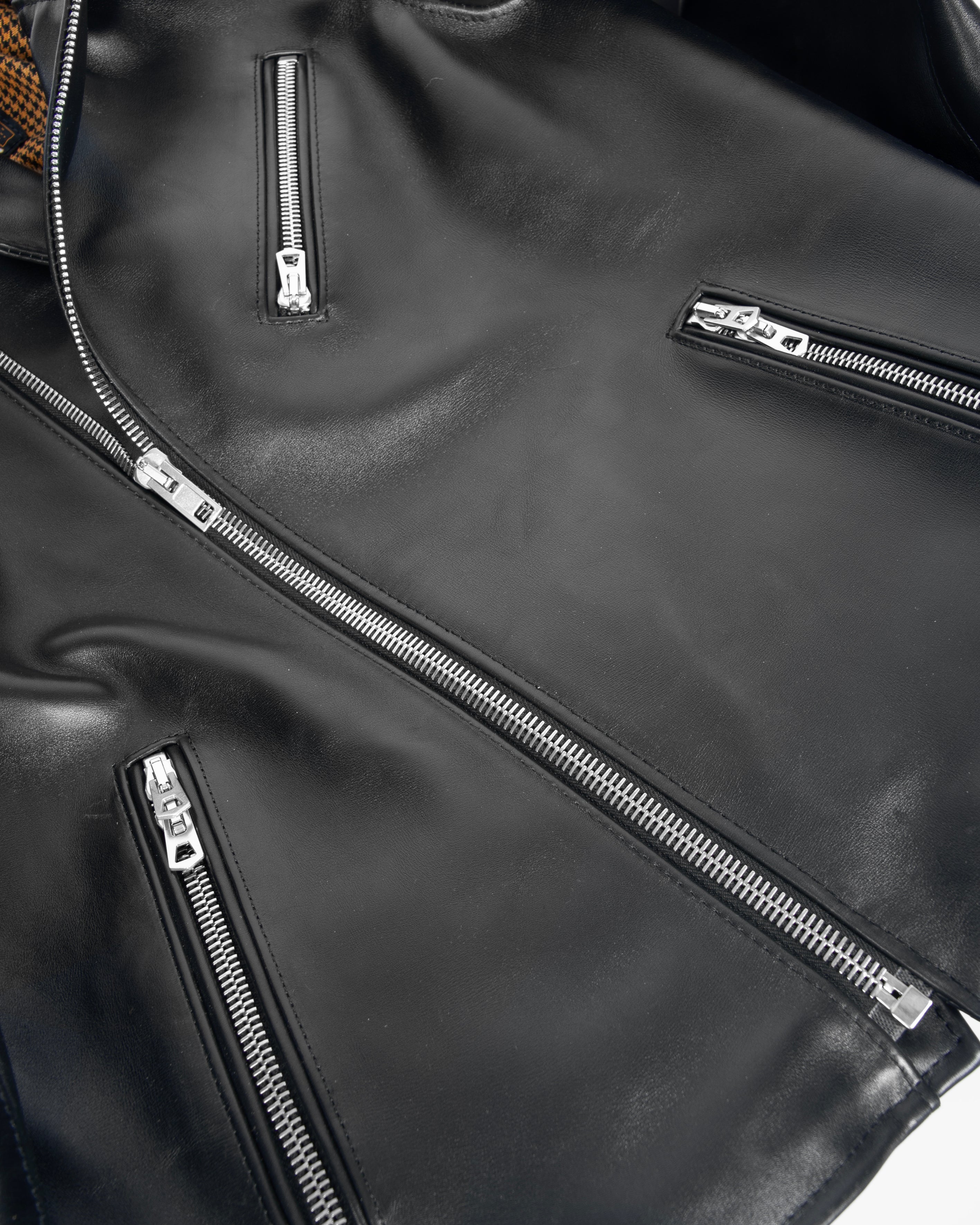 Pre-Order 1/2 Deposit - 6226 Leather Riders Jacket in Black Calf