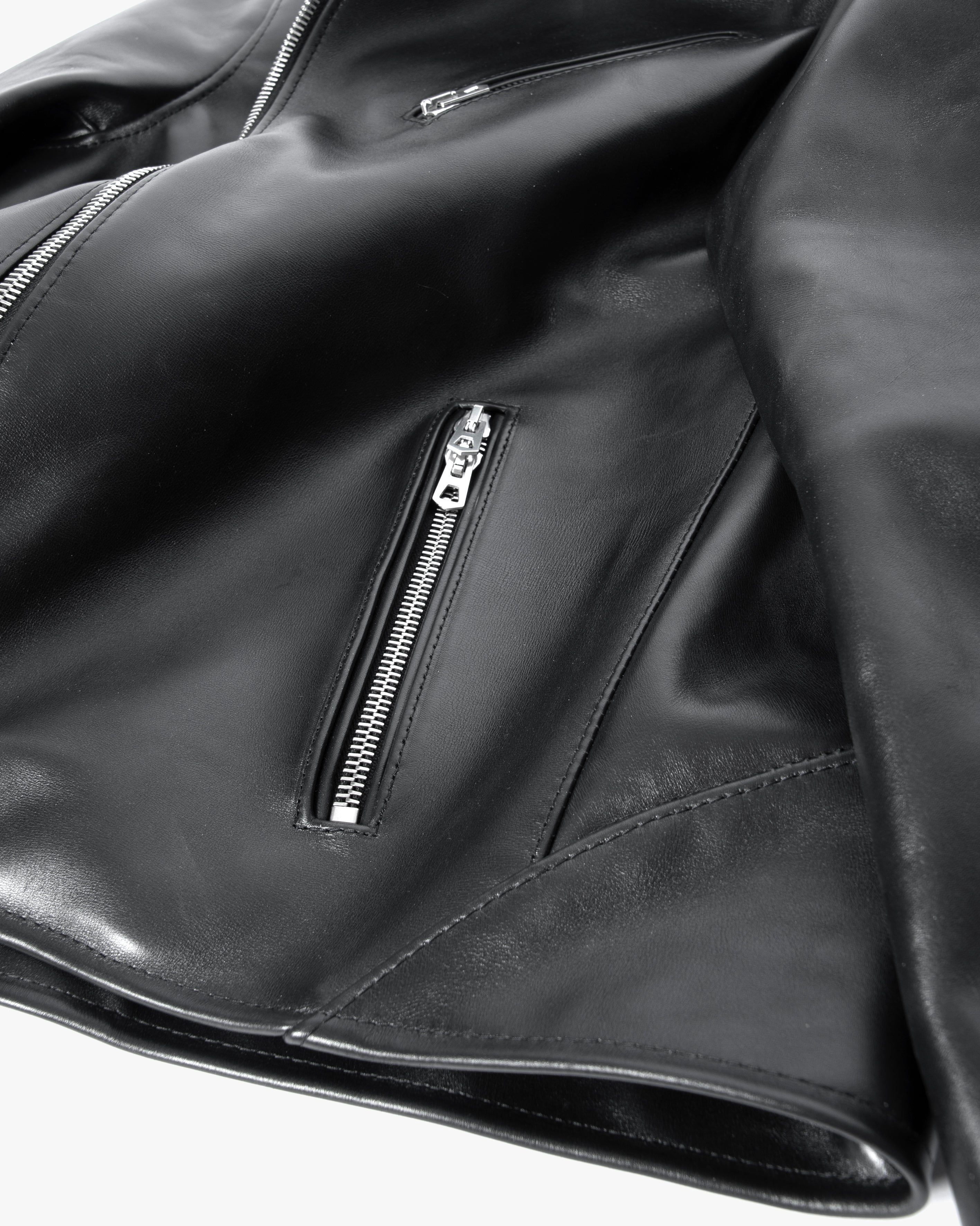 Pre-Order 1/2 Deposit - 6226 Leather Riders Jacket in Black Calf