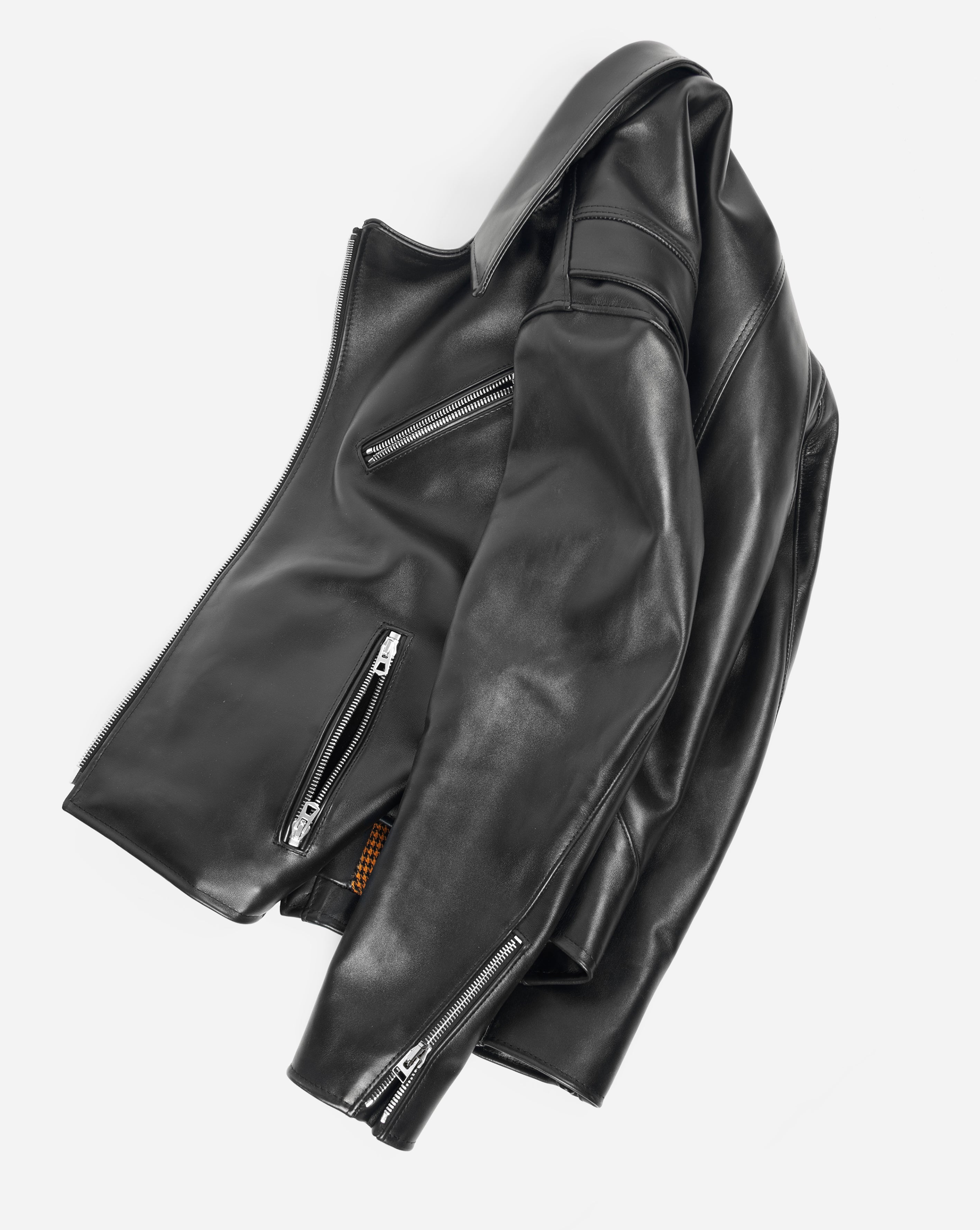 Pre-Order 1/2 Deposit - 6226 Leather Riders Jacket in Black Calf