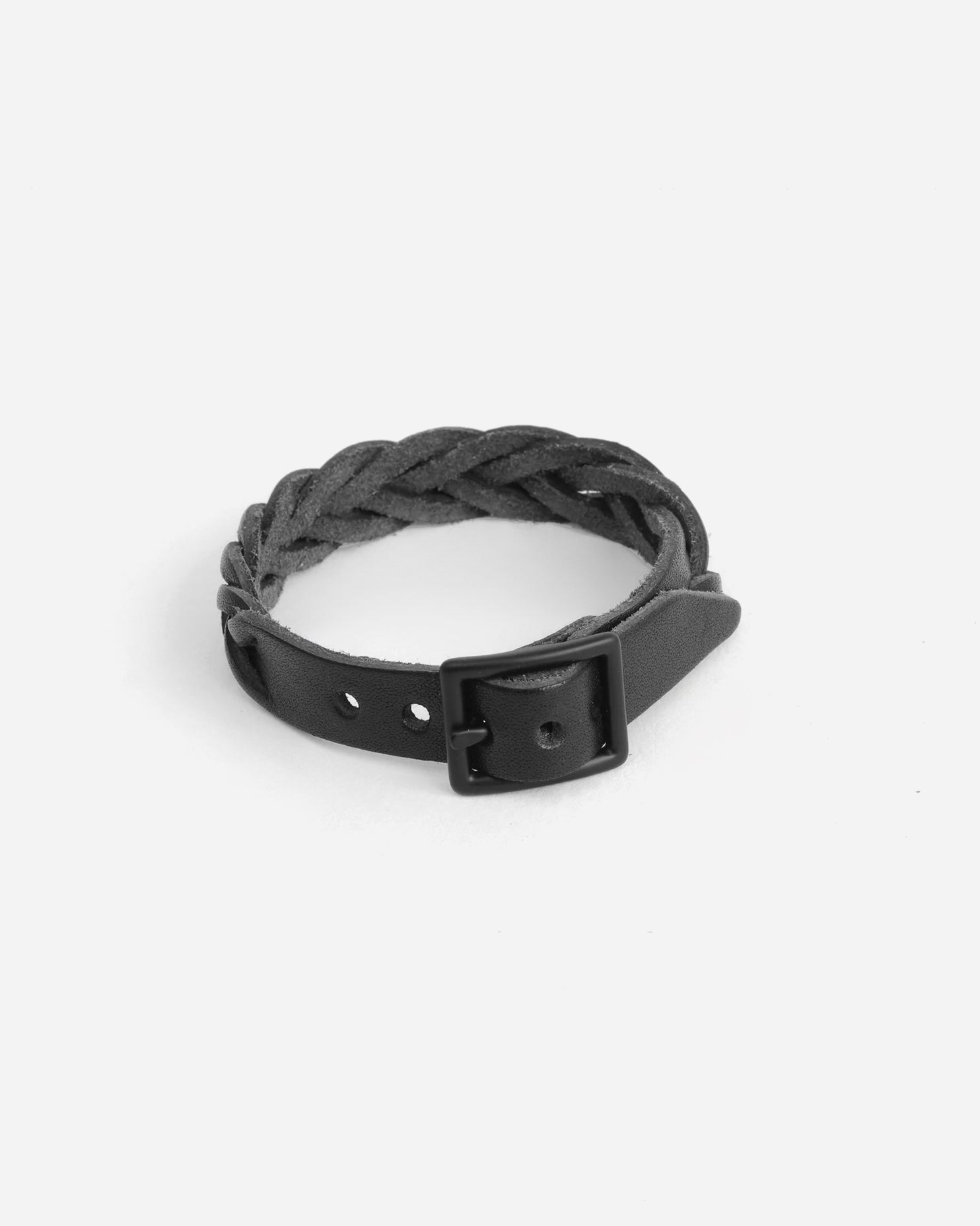 Braided Leather Bracelet - Black