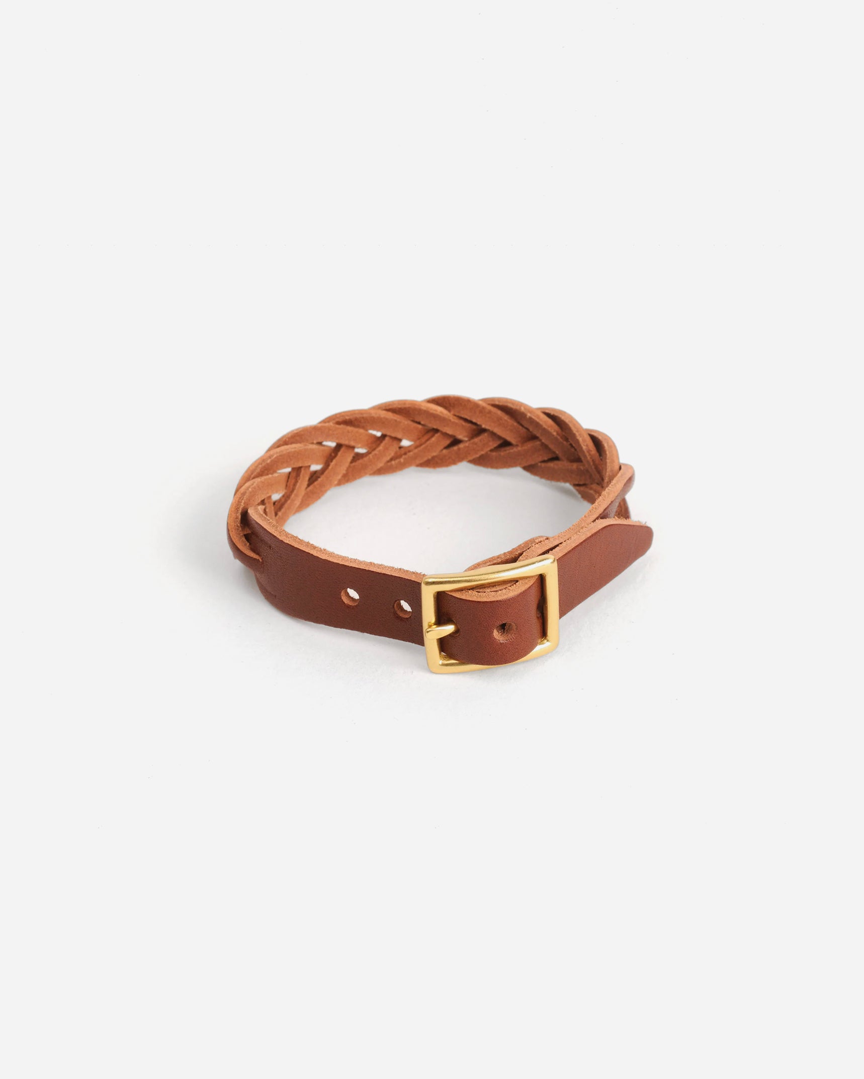 Braided Leather Bracelet - Mahogany